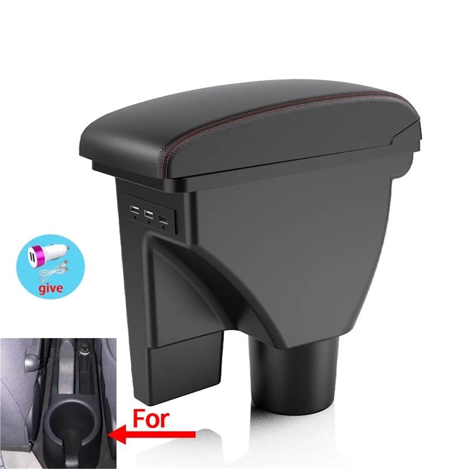 Auto Mittelarmlehne Armlehne Für Hyundai Für Getz Auto Armlehne Box Nachrüstteile Gewidmet Center Storage Box Auto Zubehör Kfz Stauraum(Style A1) von NYSQOFMB