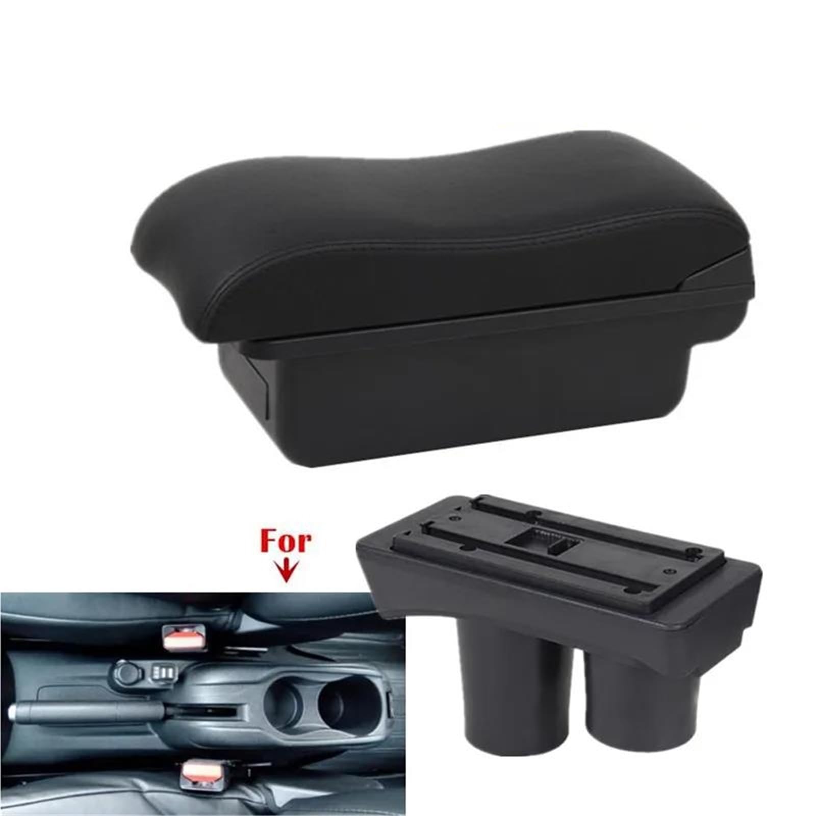 Auto Mittelarmlehne Armlehne Für Peugeot Für 301 Für Citroen Für C-elysee Auto Armlehne Box Lagerung Box Innen Nachrüstung Kfz Stauraum(Style A4) von NYSQOFMB