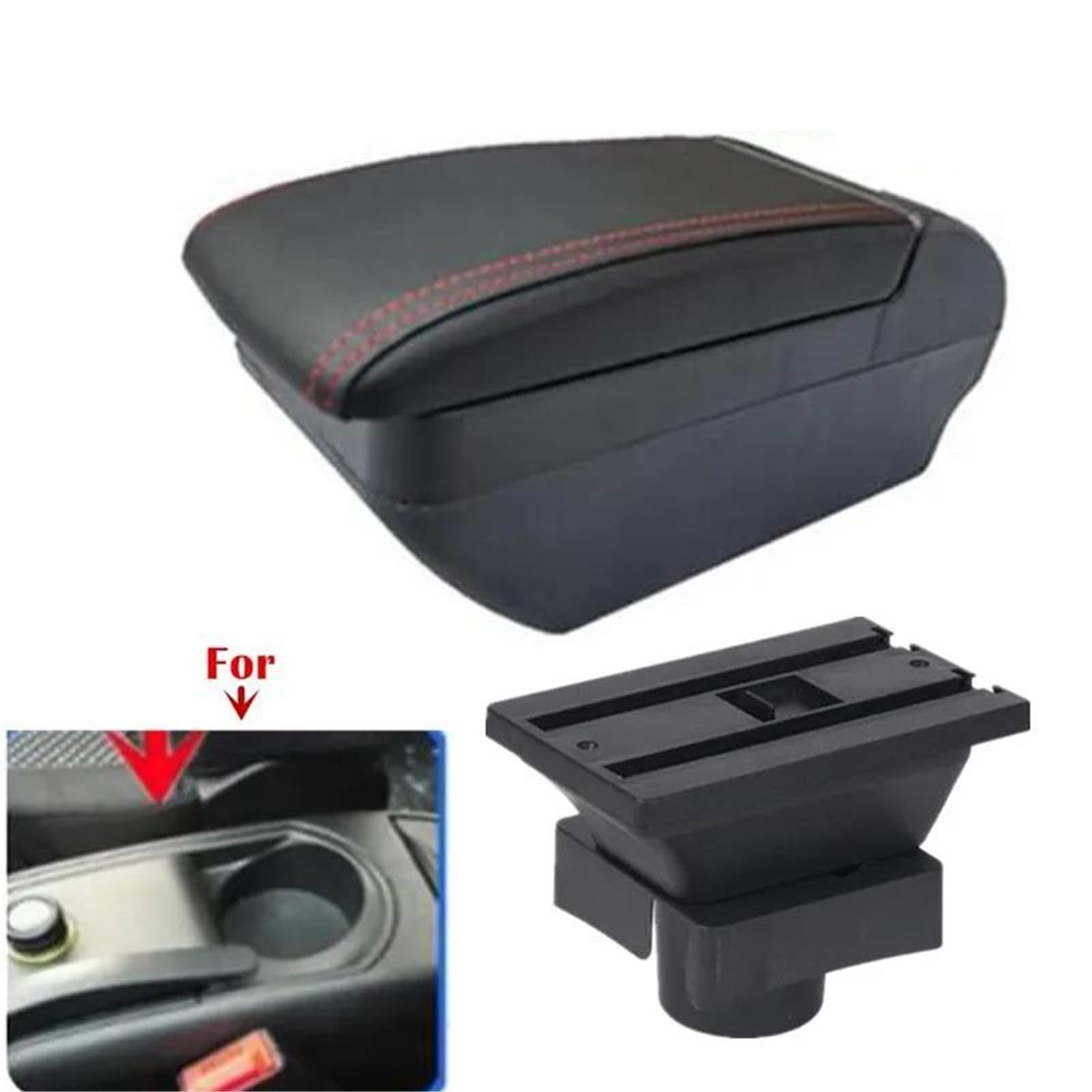 Auto Mittelarmlehne Armlehnenbox Für Citroen Für C4 Auto-Armlehnenbox Aufbewahrungsbox Innenraum Spezielles Nachrüst-Autozubehör Kfz Stauraum(Style F2) von NYSQOFMB