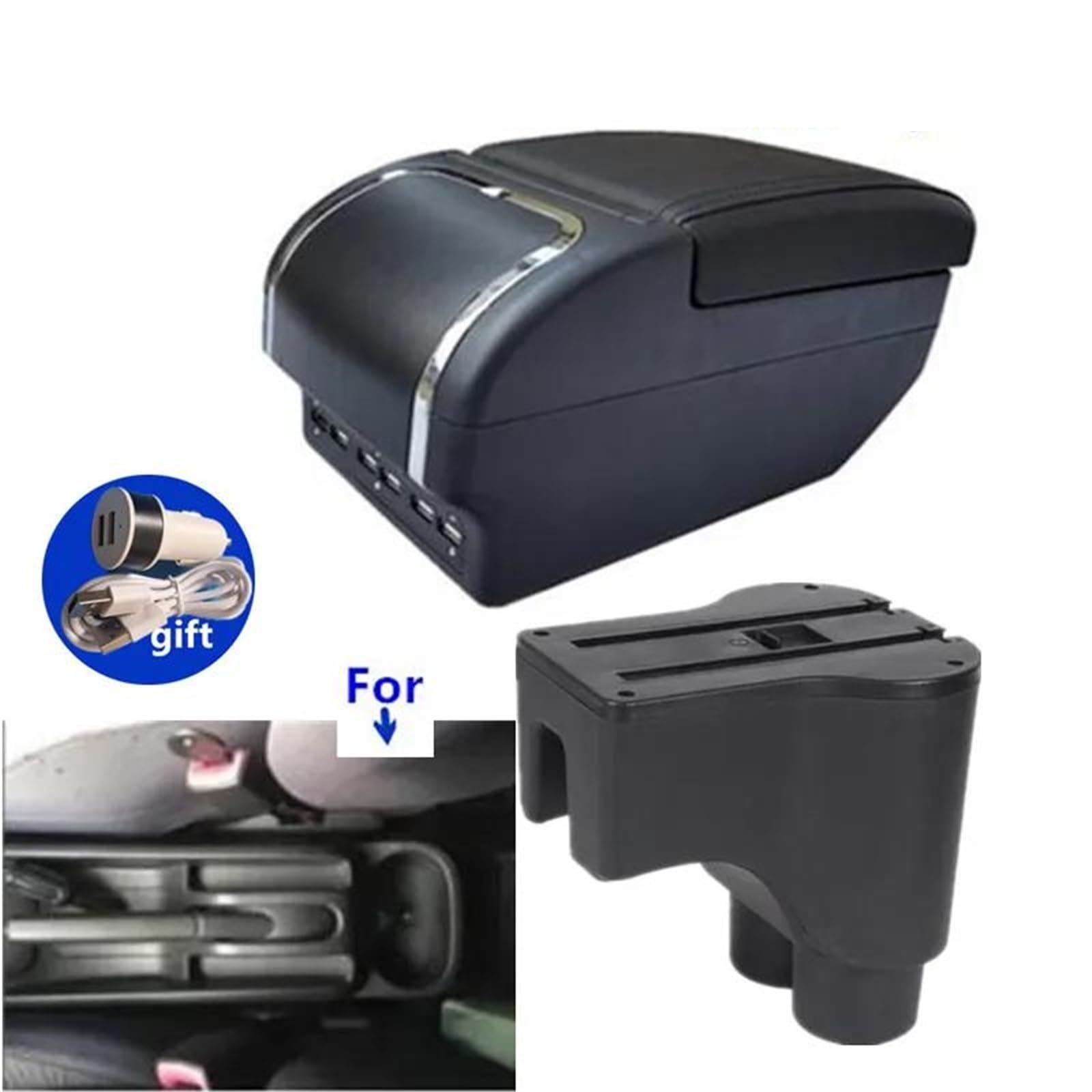 Auto Mittelarmlehne Armlehnenbox Für Daihatsu Für Terios 2 Auto-Armlehnenbox Nachrüstung Innenaufbewahrungsbox Autozubehör Kfz Stauraum(Style E1) von NYSQOFMB