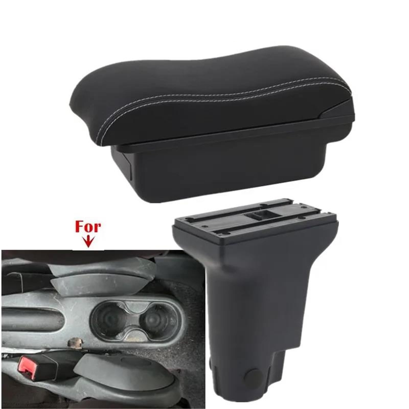 Auto Mittelarmlehne Armlehnenbox Für Fiat Für 500 Für Cronos Auto-Armlehnenbox Zentrale Aufbewahrungsbox Innenausstattung Kfz Stauraum(Style A6) von NYSQOFMB
