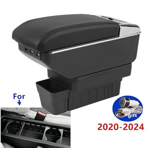 Auto Mittelarmlehne Armlehnenbox Für Fit 2020-2023 Auto-Armlehnenbox Spezielle Nachrüst-Innenraum-Aufbewahrungsbox Autozubehör Kfz Stauraum(Style A2) von NYSQOFMB