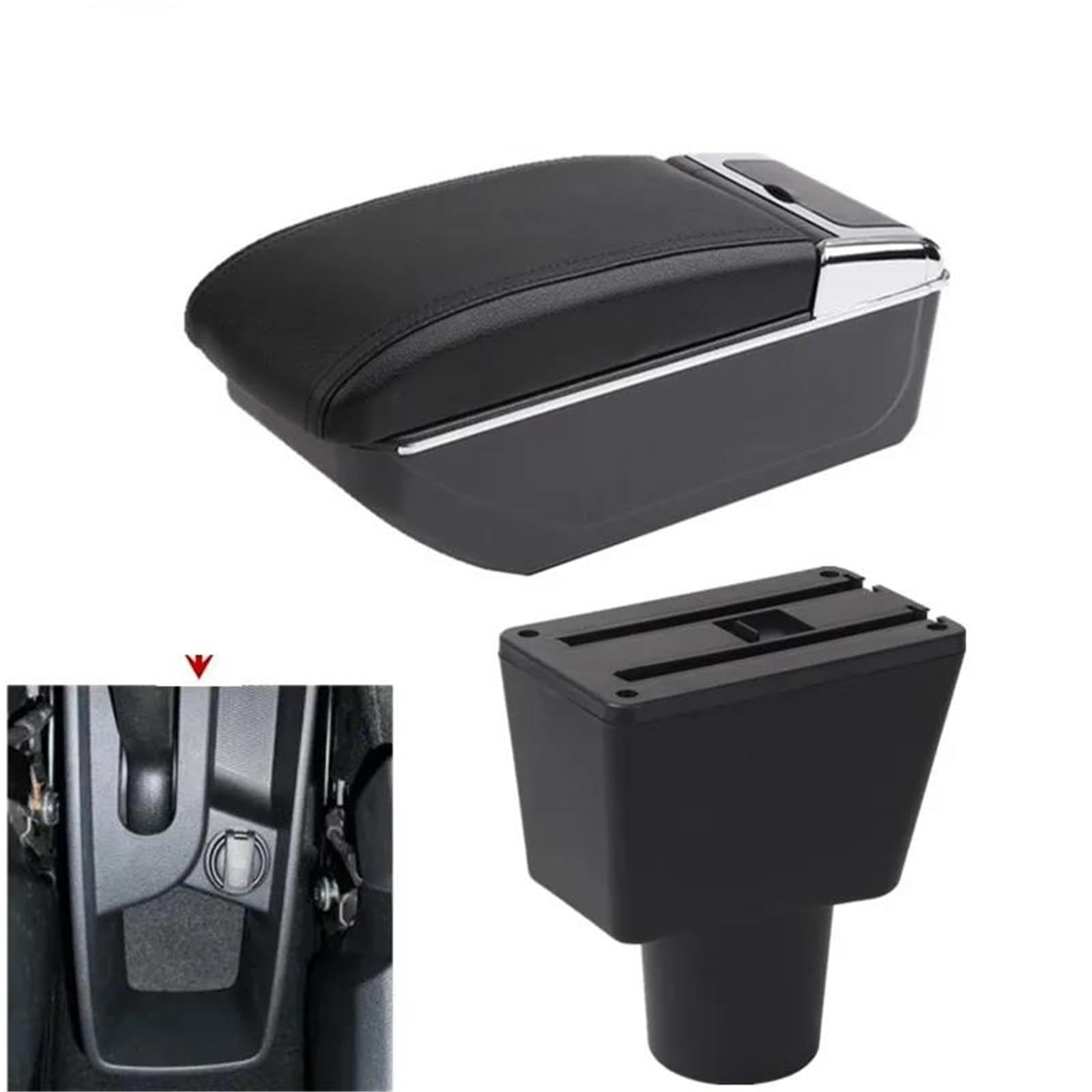 Auto Mittelarmlehne Armlehnenbox Für Hyundai Für I10 2020–2024 Auto-Armlehnenbox Aufbewahrungsbox Innenraum Nachrüstung Autozubehör Kfz Stauraum(Style B1) von NYSQOFMB