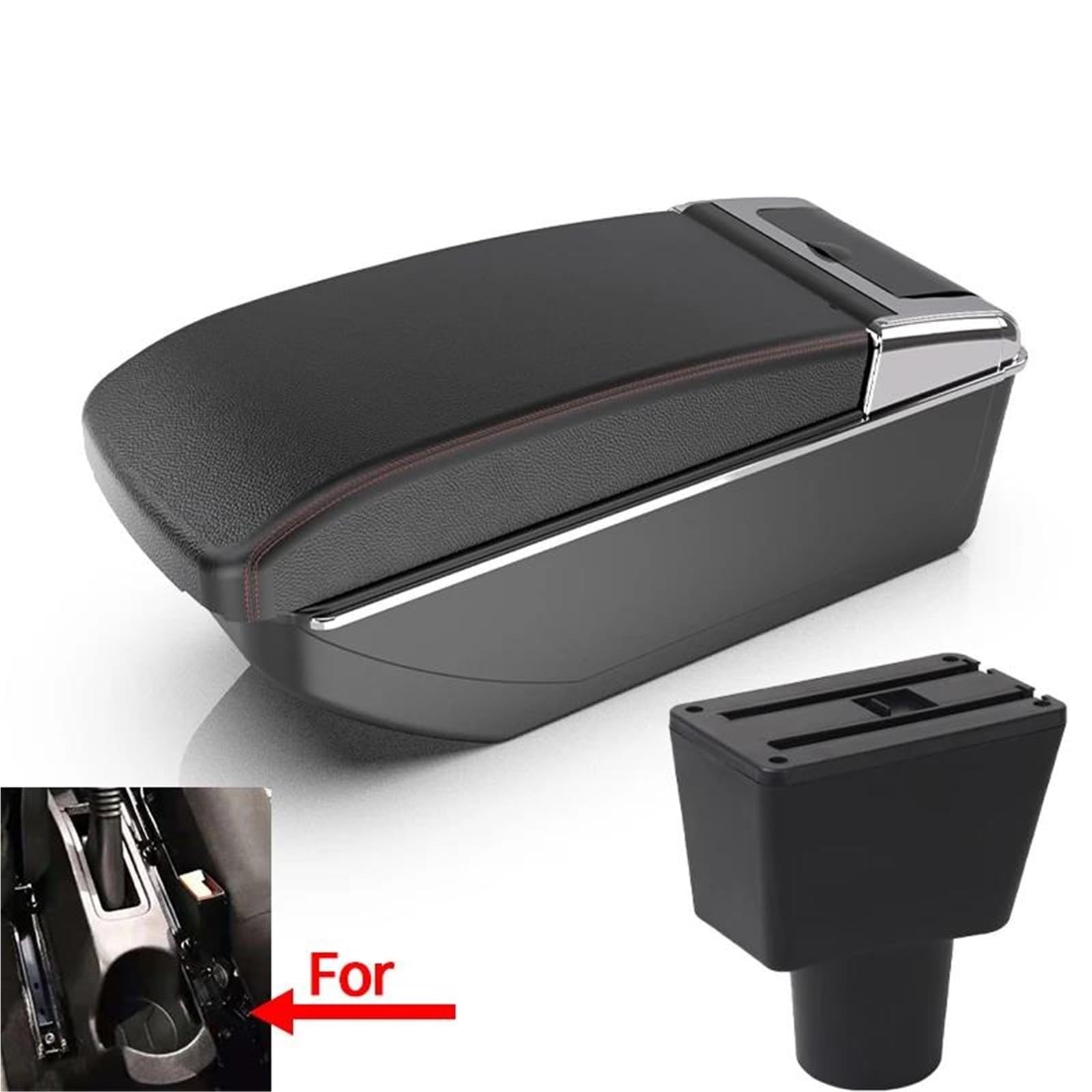 Auto Mittelarmlehne Armlehnenbox Für Lada Für Xray Auto-Armlehne Zentrale Aufbewahrungsbox Nachrüstung Für Den Innenraum Mit USB Kfz Stauraum(Style B1) von NYSQOFMB