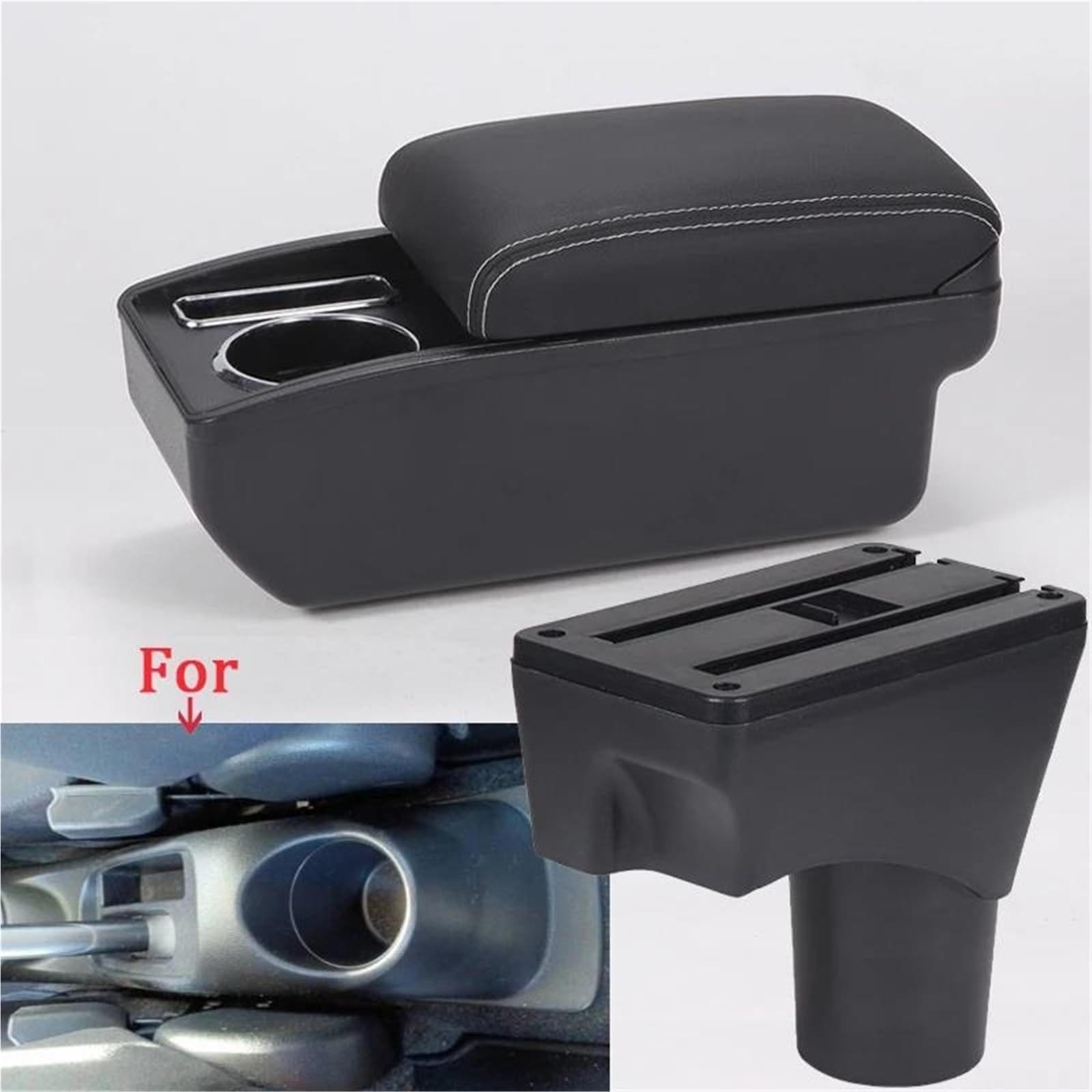 Auto Mittelarmlehne Armlehnenbox Für Nissan Für Sunny Für March Für Micra K13 Auto Armlehne Aufbewahrungsbox Nachrüstteile Innenraum Kfz Stauraum(Style C3) von NYSQOFMB