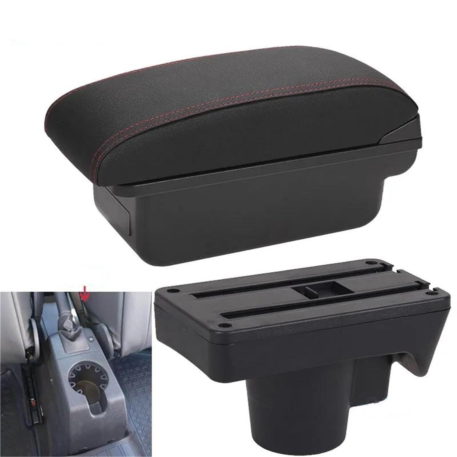 Auto Mittelarmlehne Armlehnenbox Für Opel Für Astra 2008-2011 Auto Armlehne Innenumrüstung Autozubehör Aufbewahrungsbox USB Kfz Stauraum(Style 1) von NYSQOFMB