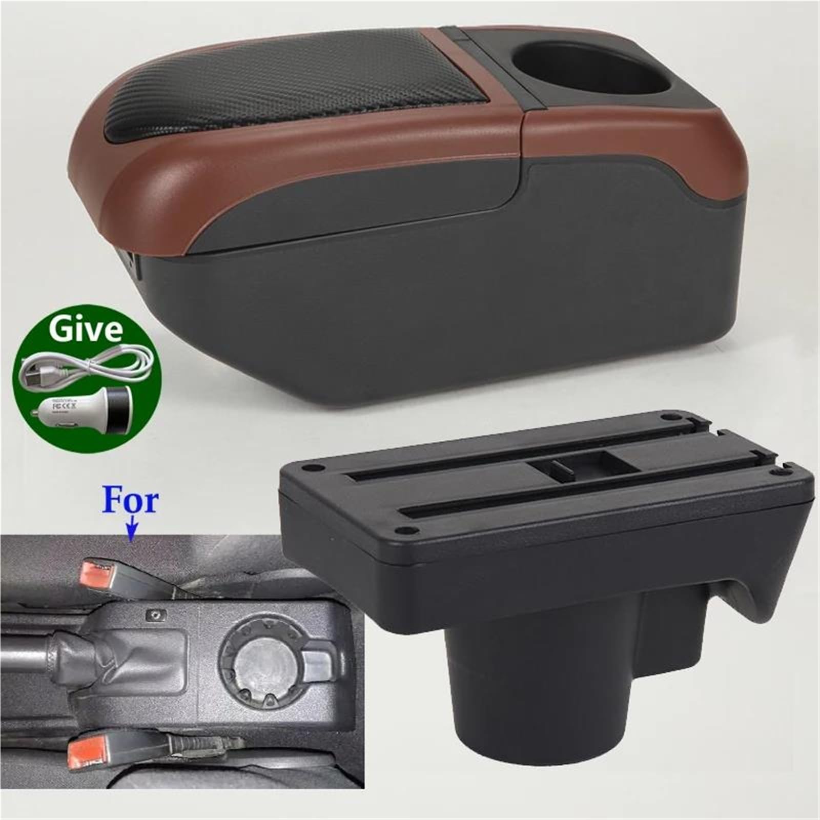 Auto Mittelarmlehne Armlehnenbox Für Opel Für Astra H 2004-2011 Autoarmlehne Autoaufbewahrungsbox Armverstrebungen Innenraum Autozubehör Kfz Stauraum(Black Curry) von NYSQOFMB