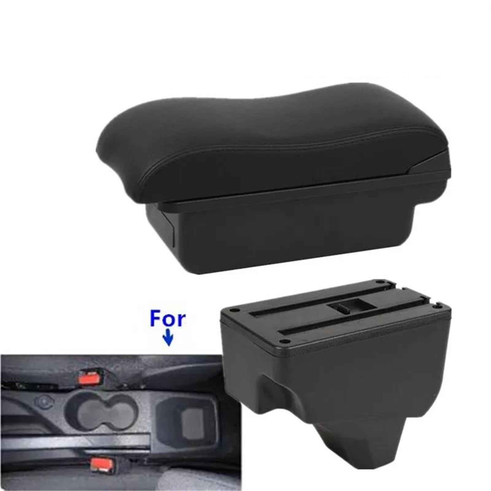 Auto Mittelarmlehne Armlehnenbox Für Peugeot Für 2008 208 2019–2024 Auto-Armlehnen-Aufbewahrungsbox Teile Innenraum Autozubehör Kfz Stauraum(Style A4) von NYSQOFMB