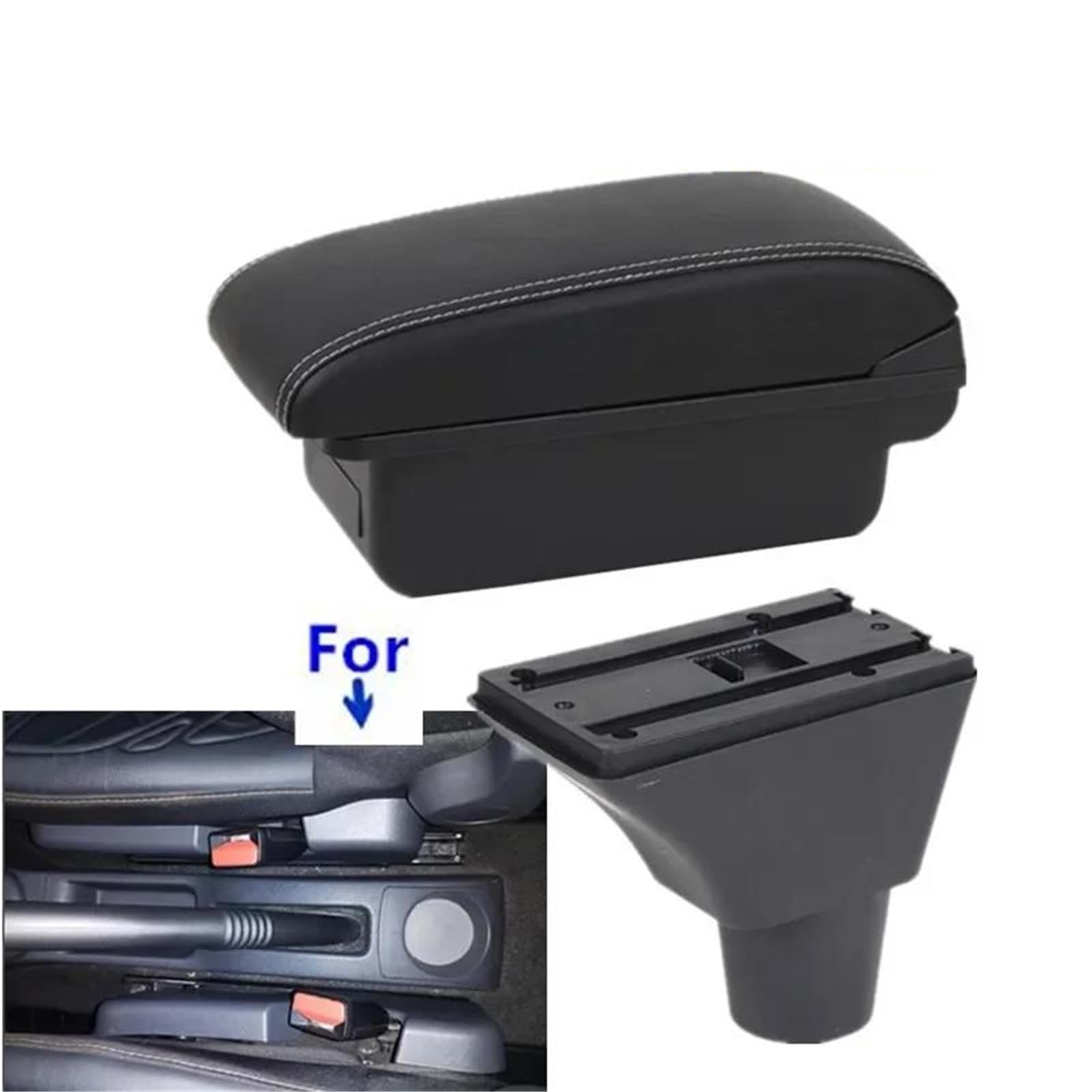 Auto Mittelarmlehne Armlehnenbox Für Sandero Für Stepway Für Dacia Für Sandero Für Logan 2 Auto-Armlehnenbox Aufbewahrungsbox Kfz Stauraum(Style A3) von NYSQOFMB