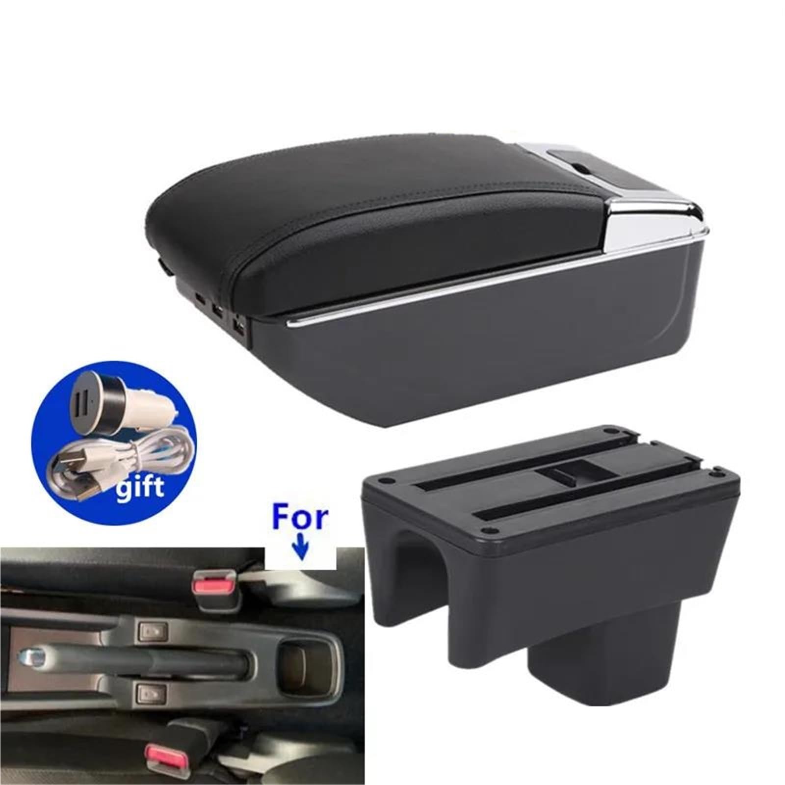 Auto Mittelarmlehne Armlehnenbox Für Suzuki Für Swift 2005-2024 Autoarmlehnenzubehör Innenaufbewahrungsbox Nachrüstteile Kfz Stauraum(Style D1) von NYSQOFMB