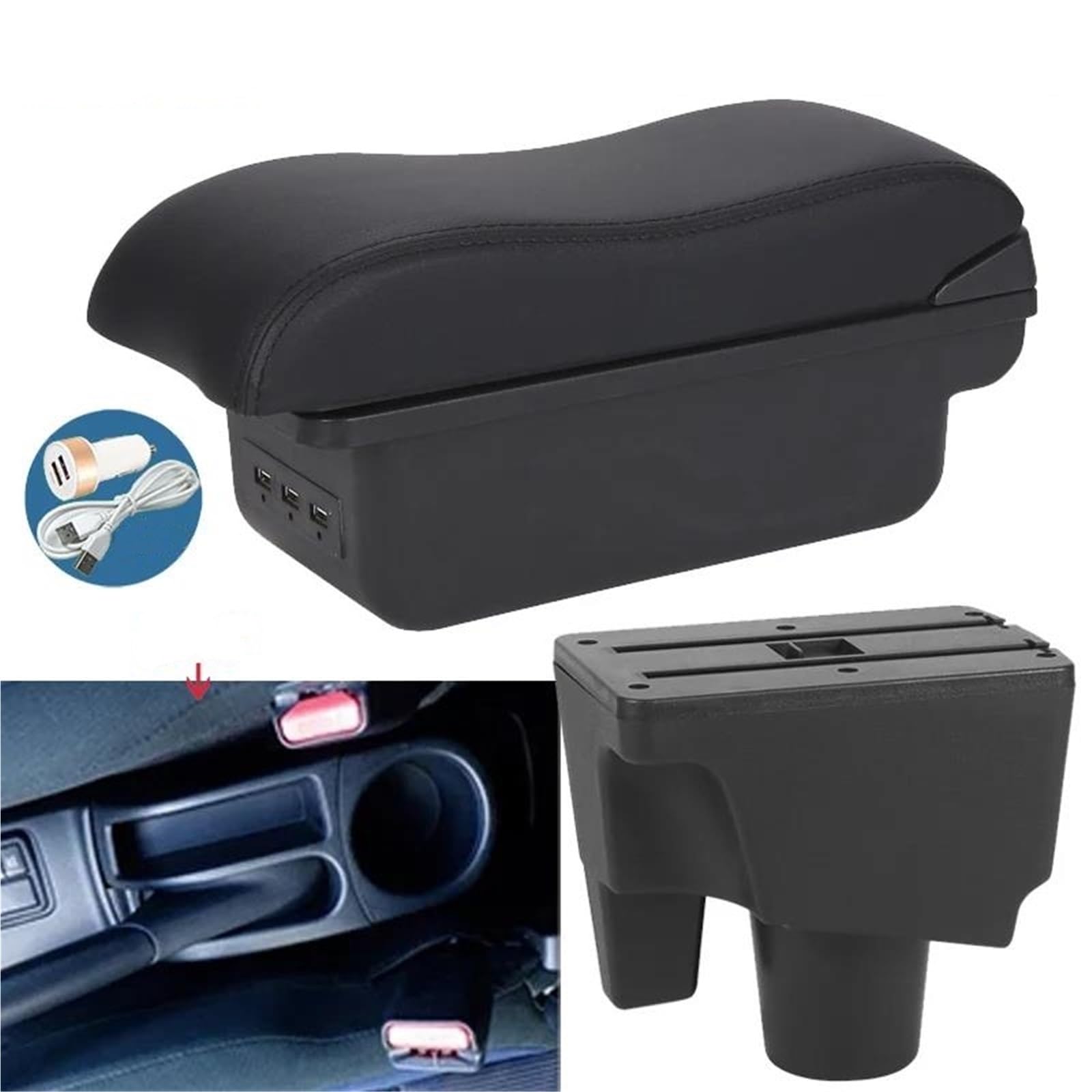 Auto Mittelarmlehne Armlehnenbox Für Toyota Für Aqua Für Prius C Auto Armlehne Aufbewahrungsbox Teile Innenraum Autozubehör Kfz Stauraum(Style B2) von NYSQOFMB
