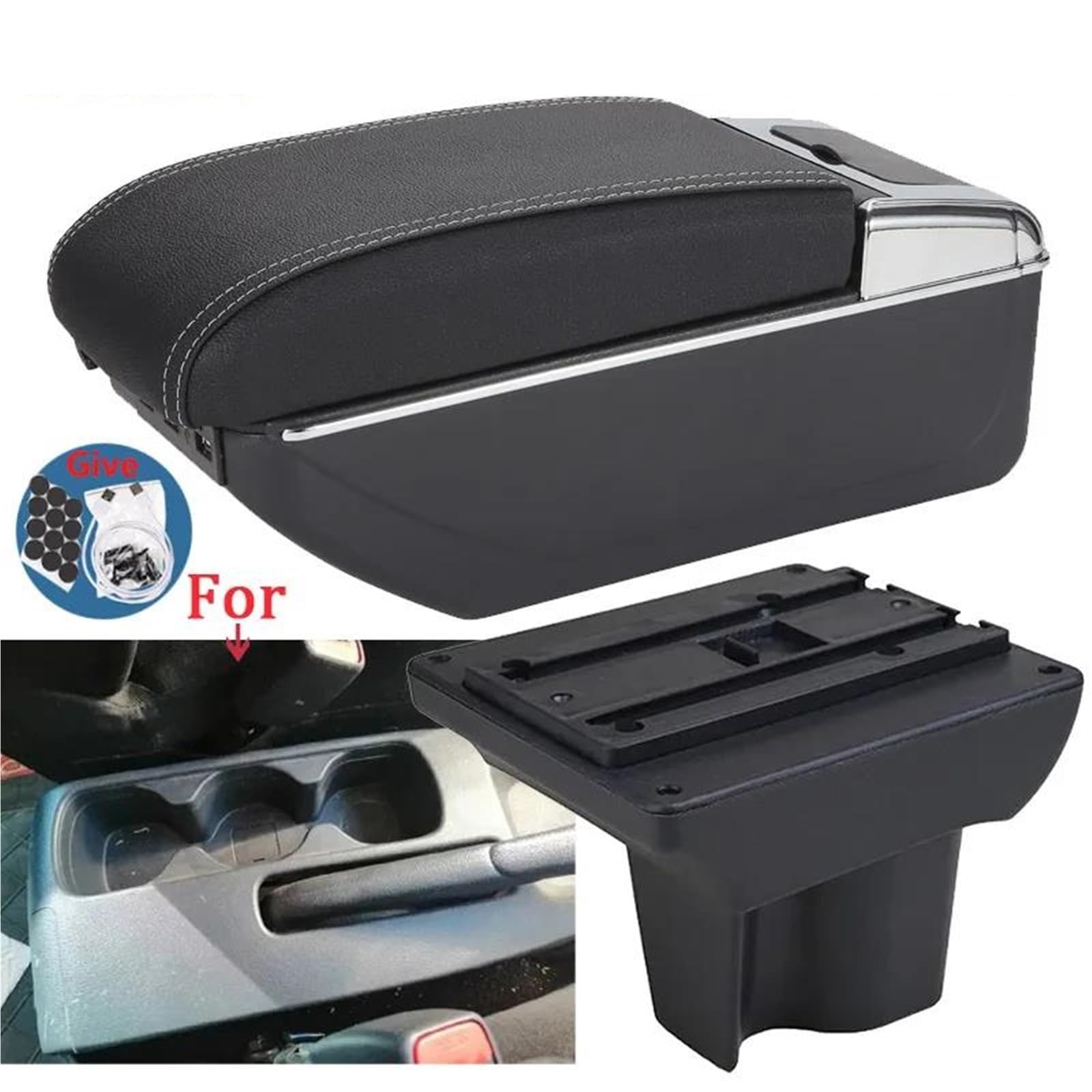 Auto Mittelarmlehne Armlehnenbox Für Toyota Für Avanza Für Rush Auto Armlehne Innenausstattung Nachrüstteil Aufbewahrungsbox Kfz Stauraum(Style B3) von NYSQOFMB