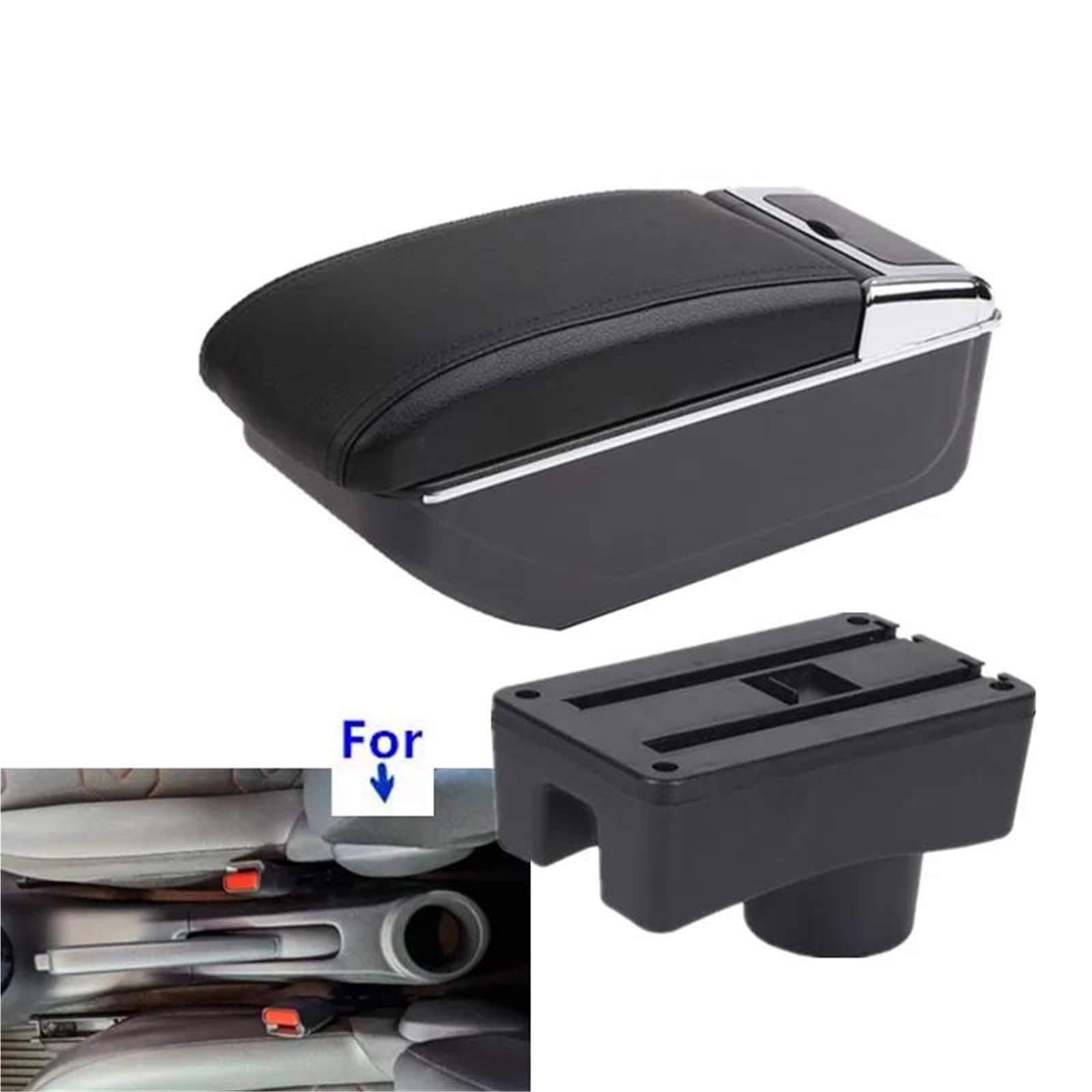 Auto Mittelarmlehne Armlehnenbox Für Toyota Für Aygo Auto Armlehne Autozubehör Innen Zentrale Aufbewahrungsbox Nachrüstteile Kfz Stauraum(Style B1) von NYSQOFMB
