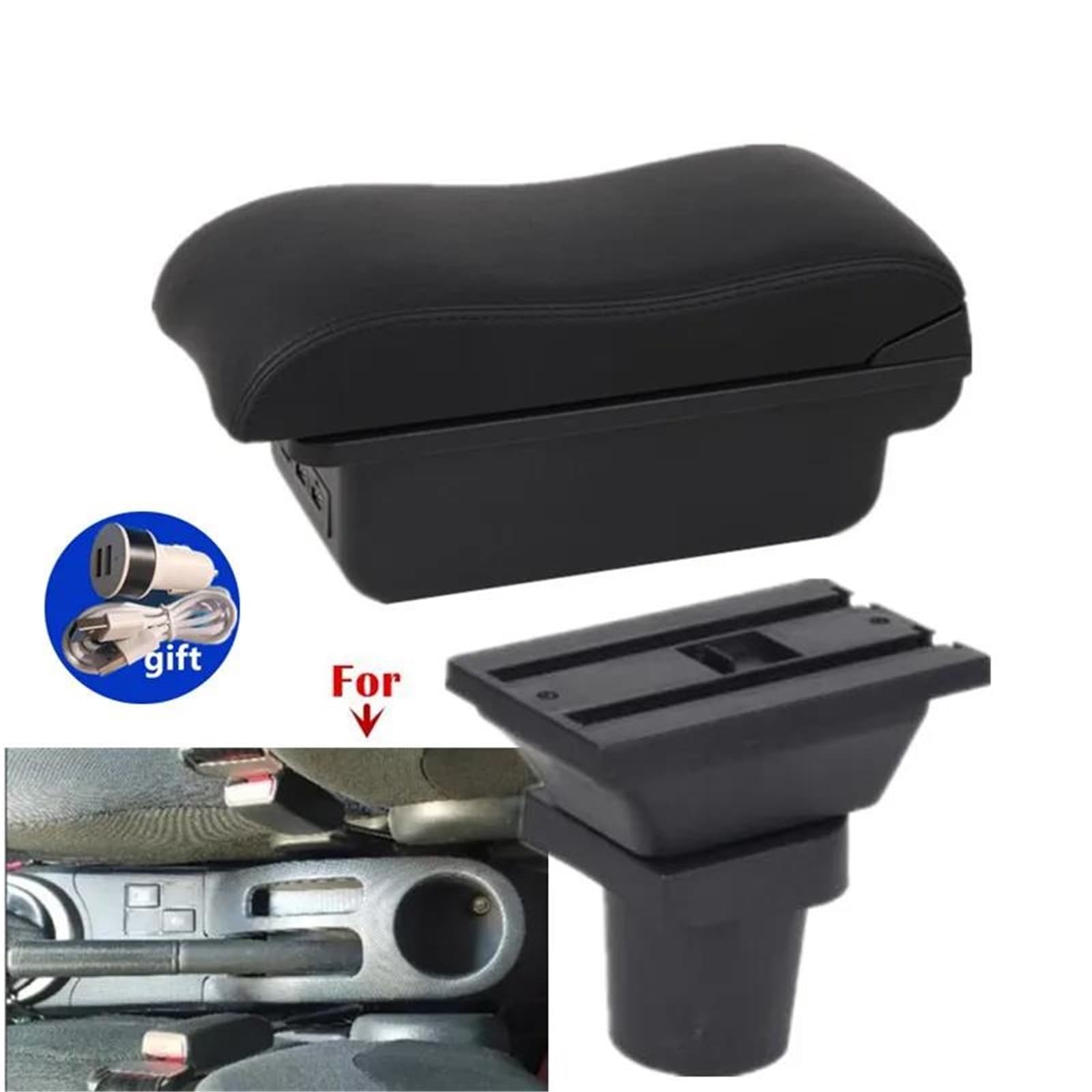 Auto Mittelarmlehne Armlehnenbox Für Toyota Für Ist Für Urban Für Cruiser Armlehnenbox Center Storage Box Innennachrüstung Kfz Stauraum(Style B4) von NYSQOFMB