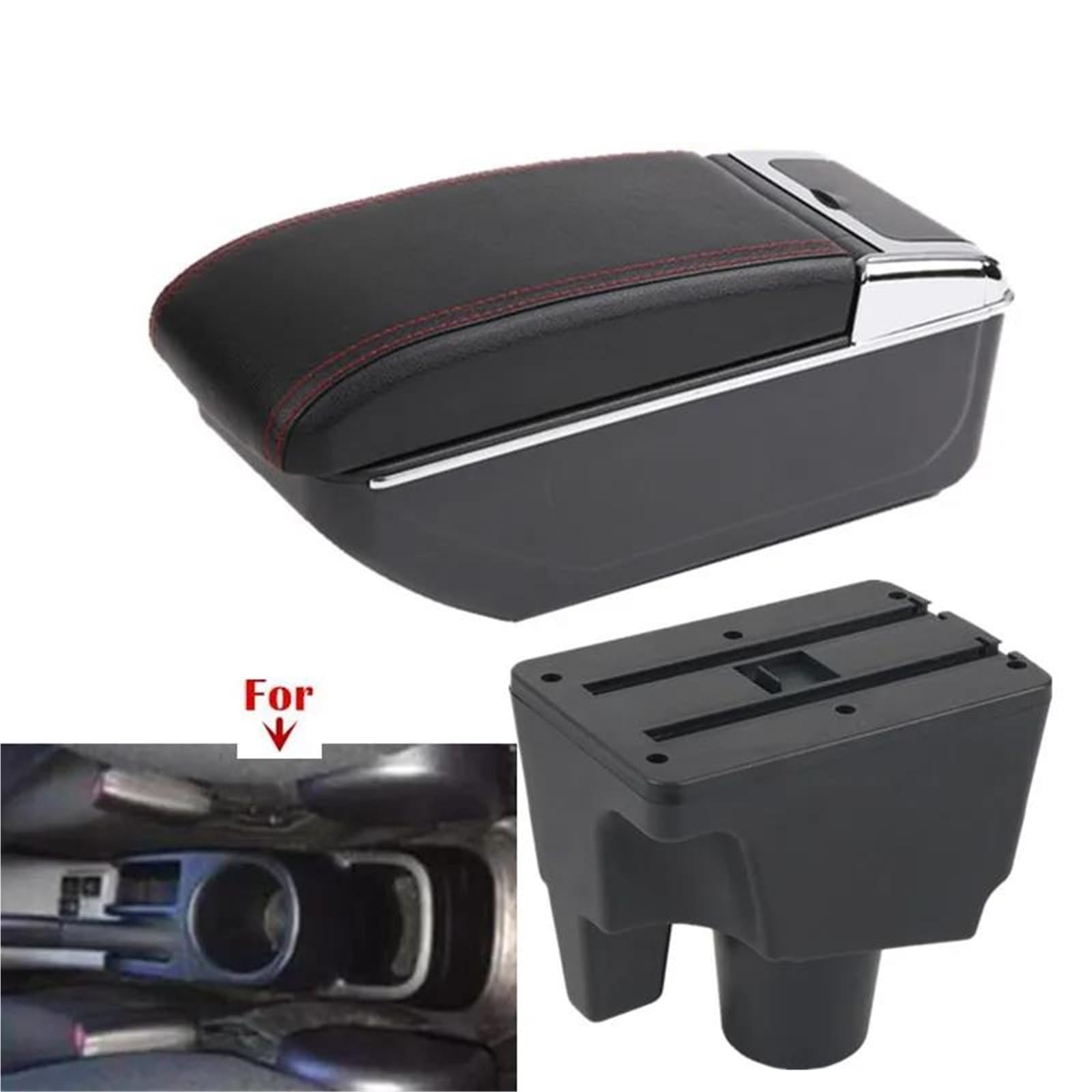 Auto Mittelarmlehne Armlehnenbox Für Toyota Für Prius C Für Aqua Auto Armlehnenbox Zentrale Aufbewahrungsbox Internes Autozubehör Kfz Stauraum(Style B2) von NYSQOFMB
