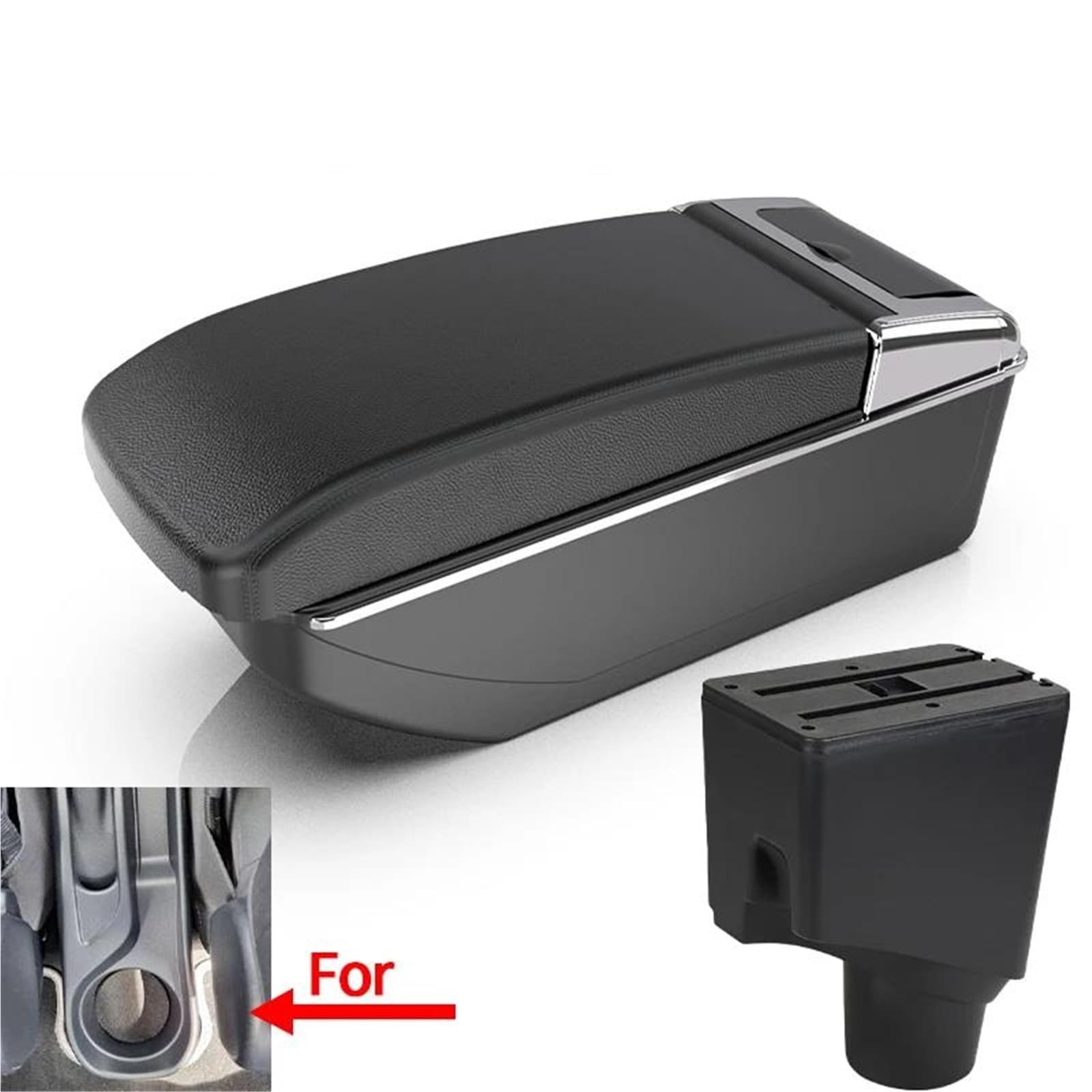Auto Mittelarmlehne Armlehnenbox Für Toyota Für Yaris 2015-2023 Auto Armlehne Center Storage Box Innendetails Retrofit-Teile Kfz Stauraum(Style B2) von NYSQOFMB