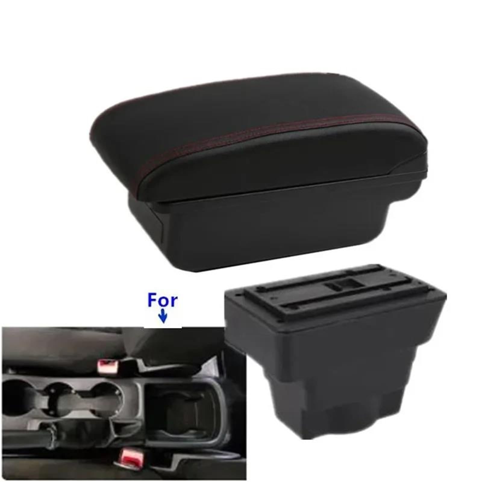 Auto Mittelarmlehne Armlehnenbox Nachrüstteile Für Opel Für Astra J Auto Armlehne Center Storage Box Innenraum Autozubehör Kfz Stauraum(Style A2) von NYSQOFMB