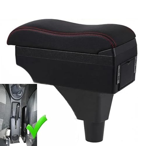 Auto Mittelarmlehne Auto Armlehne Box Für Citroen Für Berlingo Auto-styling Dekoration Mit Getränkehalter USB Zubehör Kfz Stauraum(Style E4) von NYSQOFMB