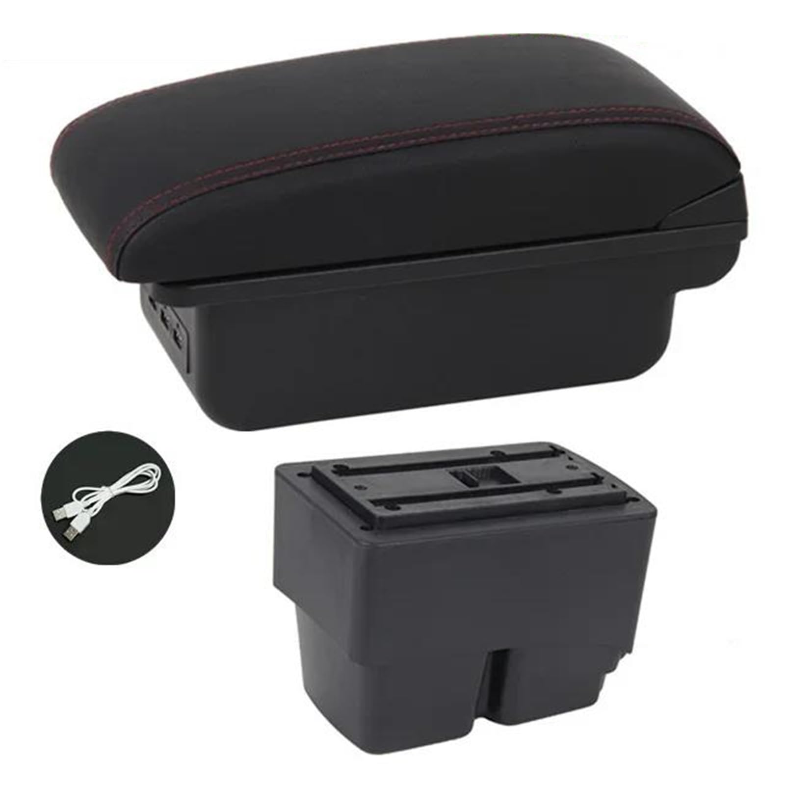 Auto Mittelarmlehne Auto Armlehne Box Für Ford Für Fiesta Für MK7 2009 2010 2011 2012 2013 2014 2015 2016 2017 Lagerung Innen Kfz Stauraum(Style C2) von NYSQOFMB