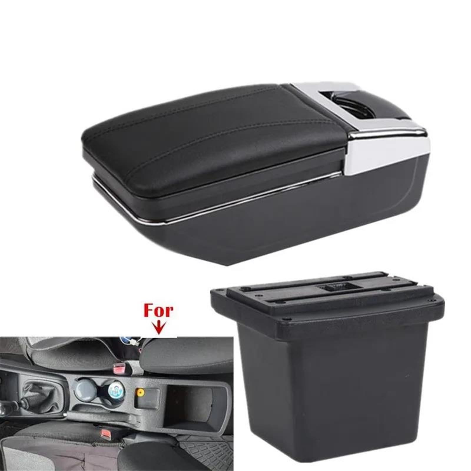Auto Mittelarmlehne Auto Armlehne Box Für Hyundai Für Elantra Touring Für I30 FD I30cw 2007-2011 Lagerung Box Retrofit Zubehör Kfz Stauraum(Style A1) von NYSQOFMB