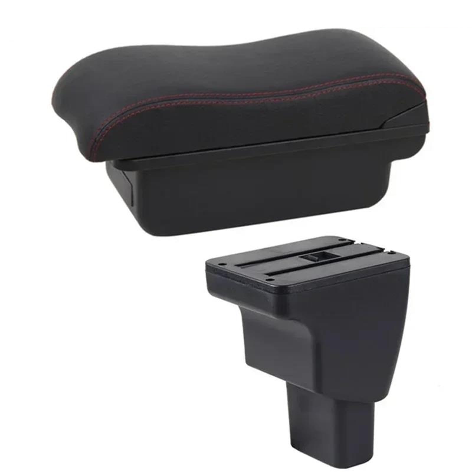 Auto Mittelarmlehne Auto Armlehne Box Für Hyundai Für I10 2006~2017 Leder Arm Rest Center Console Storage USB Kfz Stauraum(Style B5) von NYSQOFMB