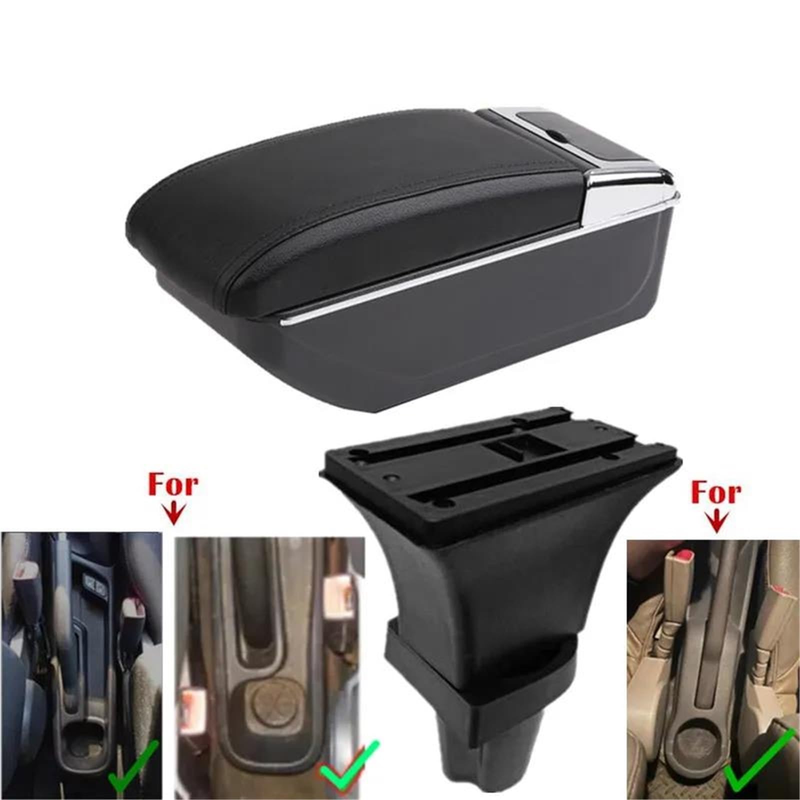 Auto Mittelarmlehne Auto-Armlehnenbox Für Kia Für Morning Für Picanto Armlehnenbox Zentrale Aufbewahrungsbox Innenraum Autozubehör Kfz Stauraum(Style B1) von NYSQOFMB