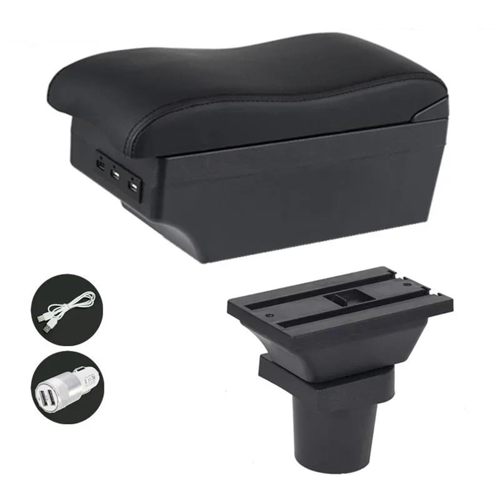 Auto Mittelarmlehne Auto-Armlehnenbox Für Toyota Für Yaris 3 Für Yaris Für Vitz Auto-Armlehnenbox Interne Modifikation USB-Aufladung Kfz Stauraum(Style E4) von NYSQOFMB