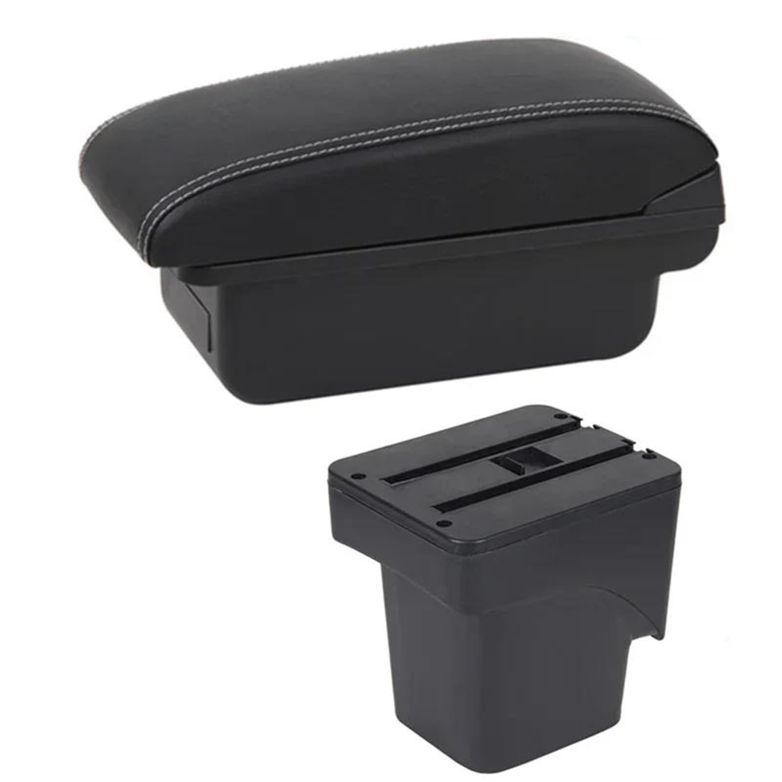 Auto Mittelarmlehne Für Ford Für Focus 2 Für Mk2 2005-2011 Auto Armlehne Box Arm Rest Center Console Storage Dual Layer Kfz Stauraum(Style B3) von NYSQOFMB