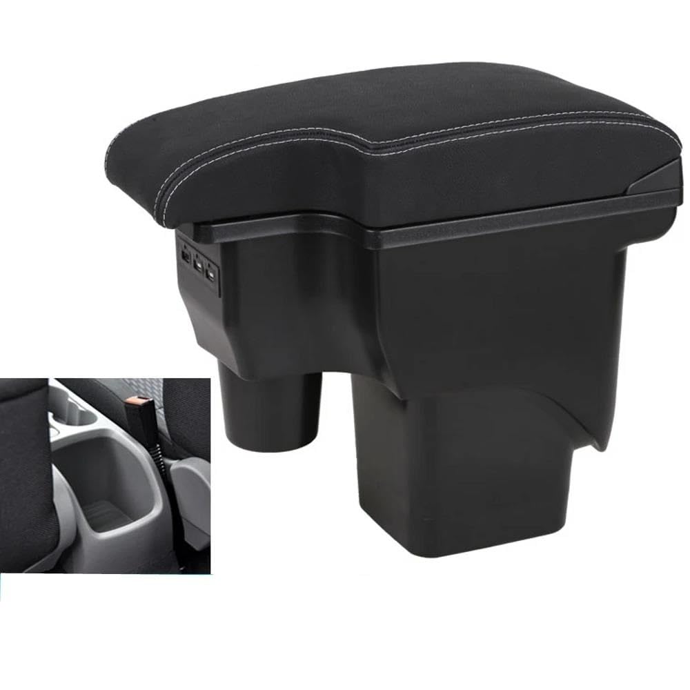 Auto Mittelarmlehne Für Ford Für Focus Für Mk2 Armlehnenbox Armlehne Zentralspeicher Inhalt Aufbewahrungsbox Armlehnenbox Kfz Stauraum(Black white) von NYSQOFMB