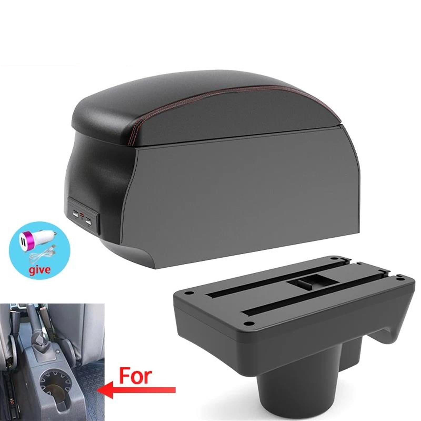 Auto Mittelarmlehne Für Opel Für Astra H 2006-2011 Auto Armlehne Box Innen Modifikation Lagerung Box Kfz Stauraum(Style A1) von NYSQOFMB