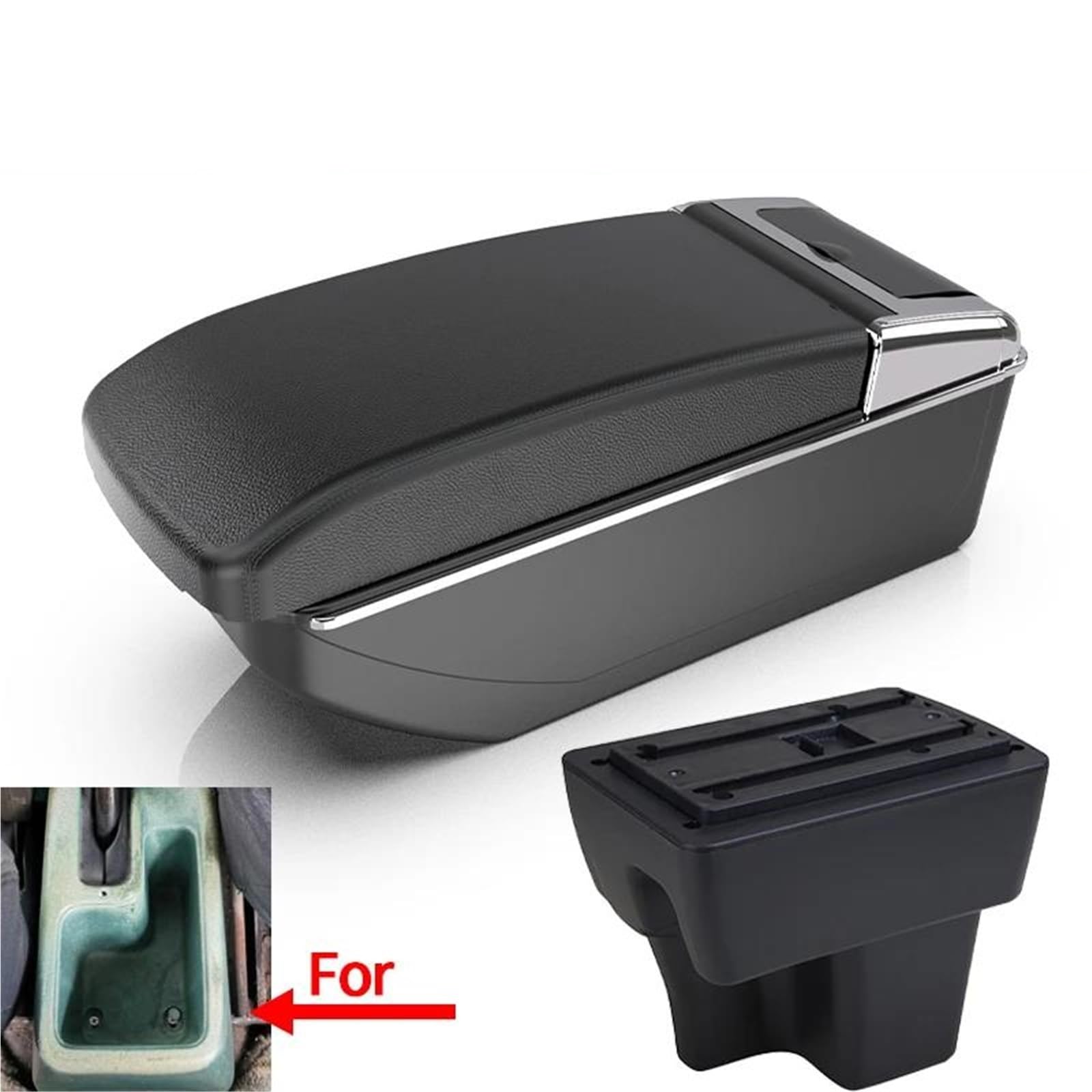 Auto Mittelarmlehne Für Proton Für Wira Armlehnenbox Mit Getränkehalter Mittelkonsole Aufbewahrungsbox Auto-Styling Innenausstattung Kfz Stauraum(Style B2) von NYSQOFMB