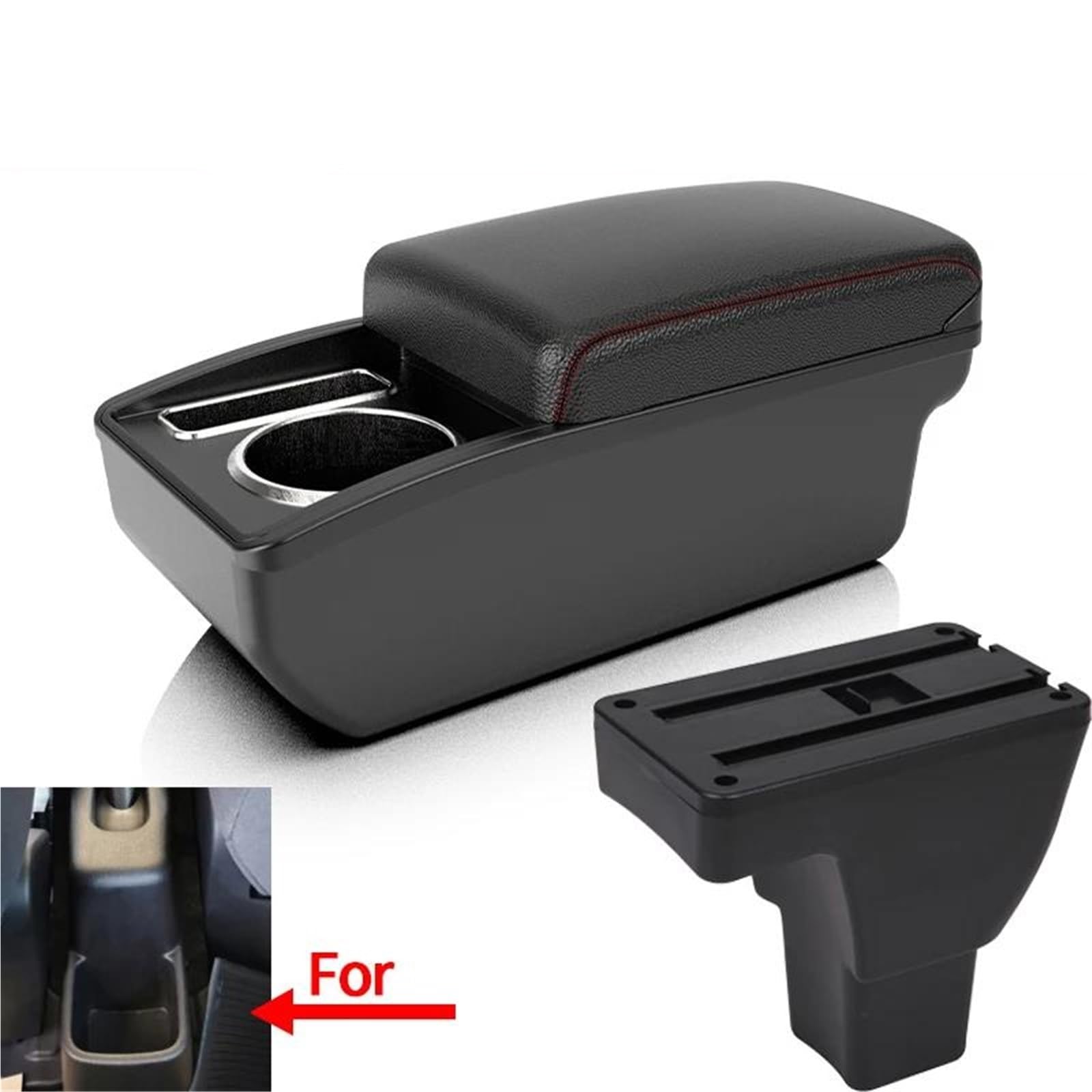 Auto Mittelarmlehne Für Suzuki Für Karimun Auto Armlehne Zentrale Aufbewahrungsbox Spezielle Retrofit Innen USB Auto Zubehör Kfz Stauraum(Style A1) von NYSQOFMB