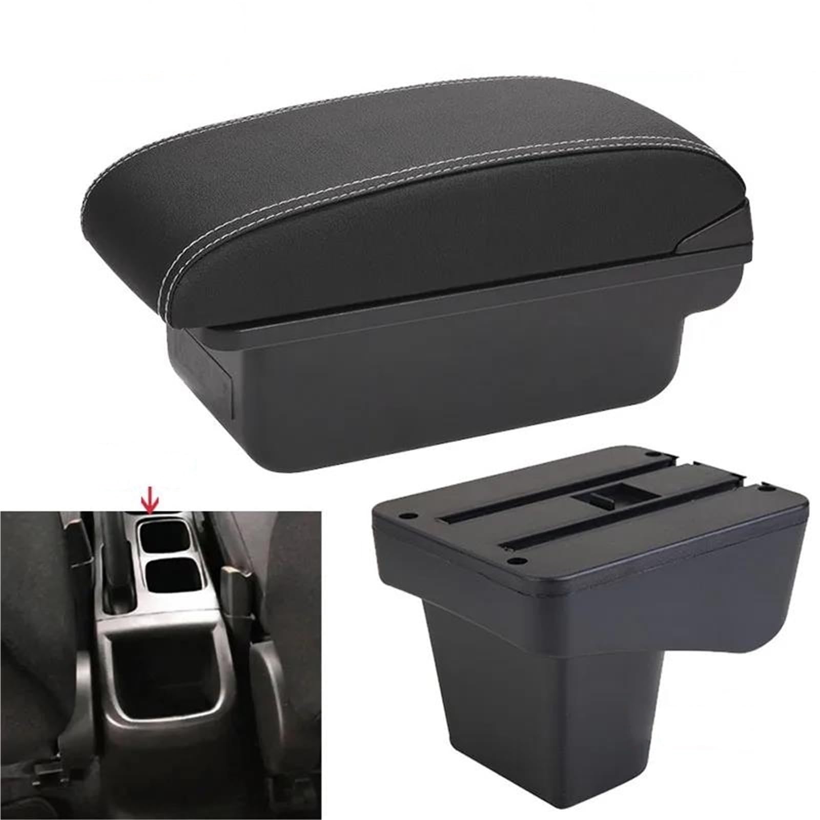 Auto Mittelarmlehne Für Suzuki Für Vitara Armlehne Teile Gewidmet Auto Armlehne Zentrum Speicher Box Auto Zubehör Innen USB Kfz Stauraum(Style C3) von NYSQOFMB