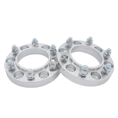 Spurverbreiterungen 2PCS Auto Spurverbreiterungen 6x139,7 Hub Centric 106mm Auto Aluminium Rad Spacer Adapter Für Lexus GX 2004 + Bolzen: M12x1,5 Spurverbreiterung Spurplatten(30MM-Silver 2PCS) von NYSQOJFNF