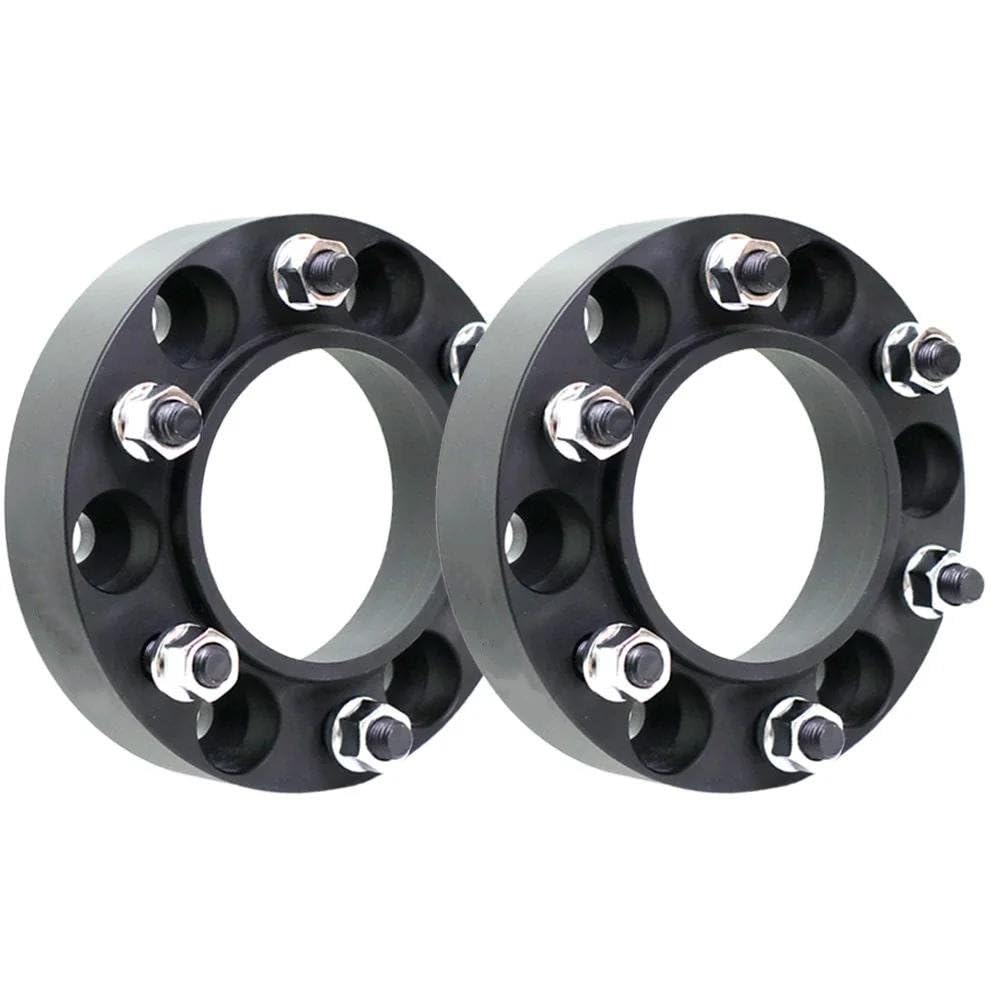 Spurverbreiterungen Spurverbreiterung 6x139,7 CB 106,1 Für Toyota Für Land Für Cruiser Für Prado Für Hilux Für Revo T6-7075 2 Stück Spurverbreiterung Spurplatten(2Pcs Black 30mm) von NYSQOJFNF