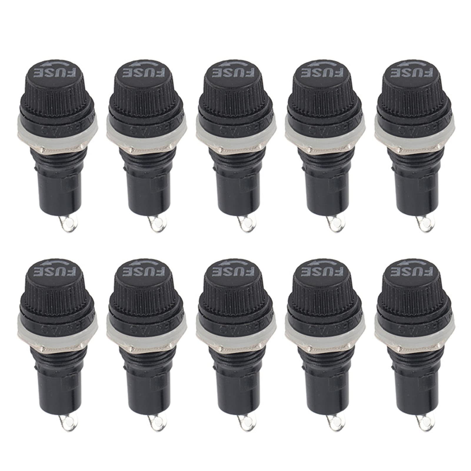 Halterkoffer gut 10a 250 V schwarze Packung von 10 Panel Mount Glassrohr Sicherheitsvorrichtung Halter für elektrische Geräte geeignet Halterkoffer gut 10a 250 V schwarze Packung von 10 Panel Mount Glassrohr Sicherheitsvorrichtung Halter für elektrische Geräte geeignet von NYSUZHOUJI