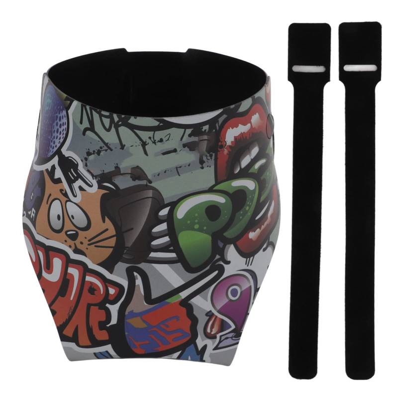 Zusammenklappbarer Getränkehalter fürs Fahrrad. Cooles, lebendiges Design. Breite Anwendung. 360°-Drehung. PVC-Material. (Graffiti -Stil) von NYSUZHOUJI