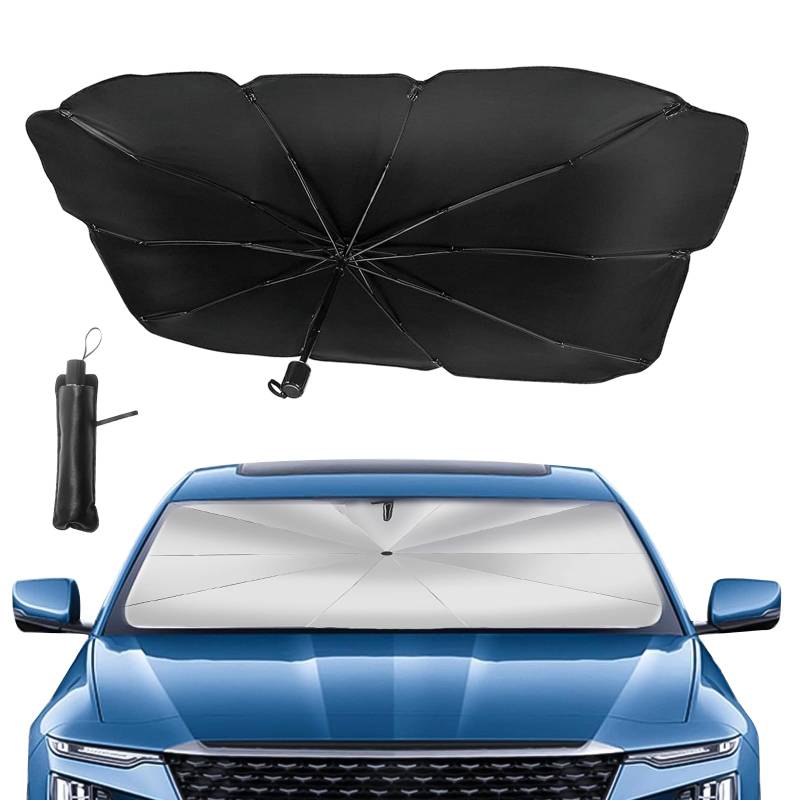 Sonnenschutz Auto Frontscheibe, Auto Sonnenschutz Frontscheibe,Sonnenschirm Frontscheibe Auto, Faltbarer Sonnenschirm Für Auto, Groß Sonnenschirm Auto für Die Meisten Auto SUV(131 x 70 cm) von NYZQIW