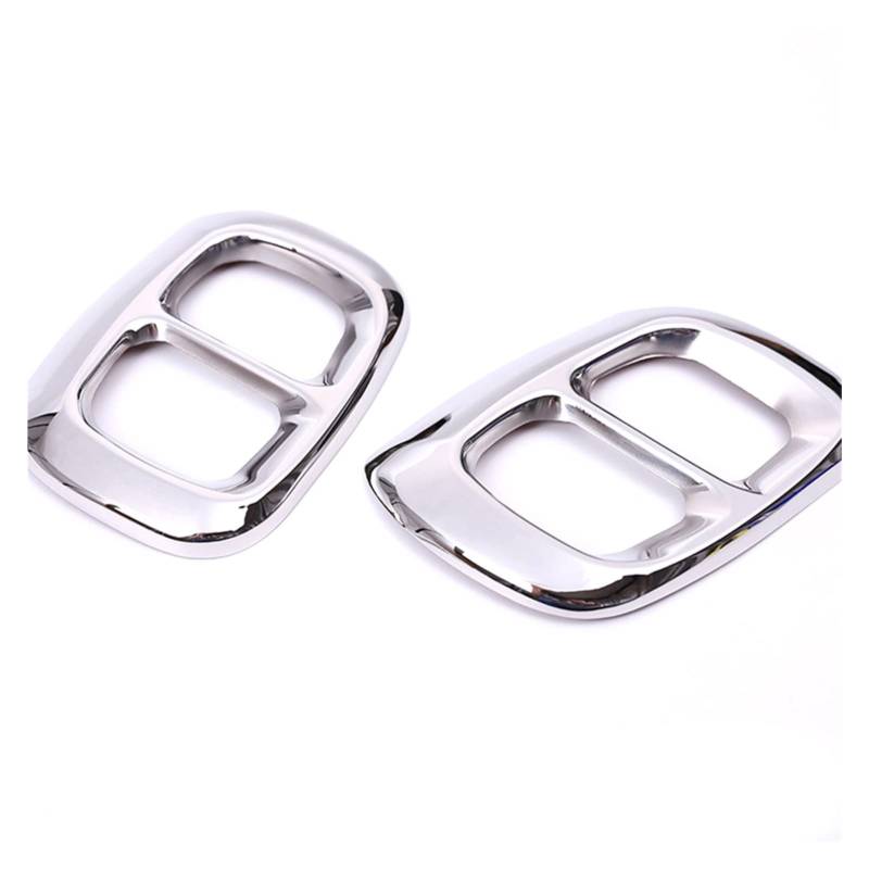 NZBZTGGKMK 2 teile/sätze glänzend schwarz/silber Abgasleitung Tipps abdecken for Mercedes kompatibel for Benz GLA X156 2015-2018 Auto-Außenzubehör(Silver) von NZBZTGGKMK