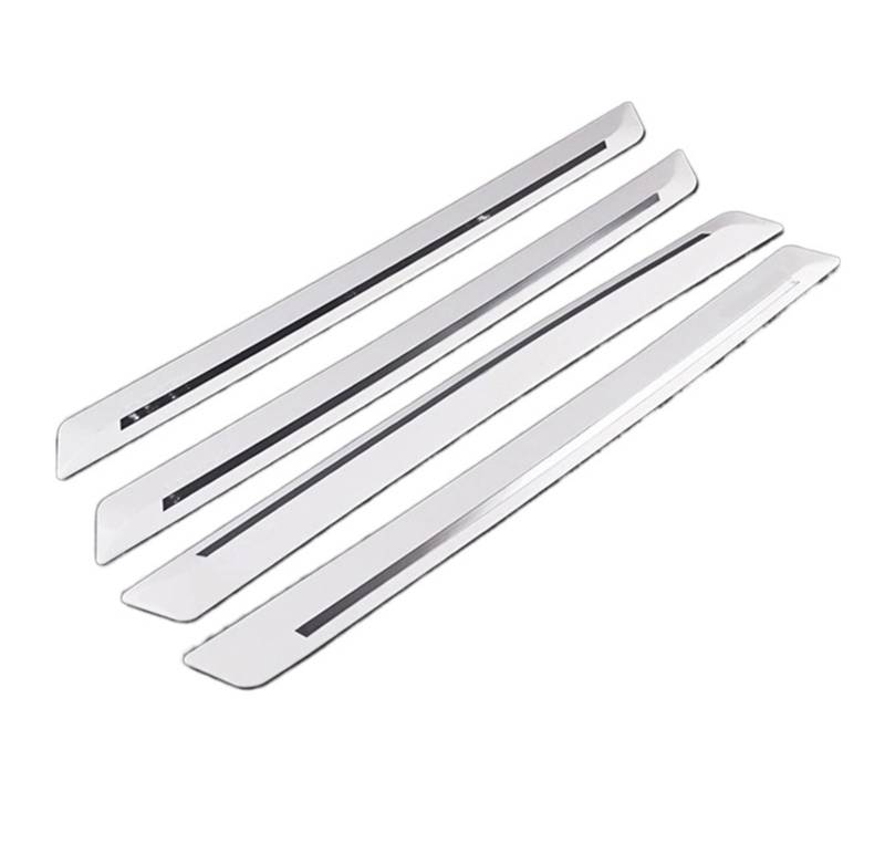NZBZTGGKMK 44.7. X 3,1 cm. 4 stücke Auto Bumper Protector silanschutzstreifen Chrom Aufkleber vorne hintere Bumper Protector Gummi schwarz universal Auto-Außenzubehör(Wit) von NZBZTGGKMK