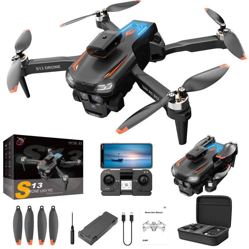 NZDFH Drohne mit Kamera 4K Ferngesteuertes Flugzeug Flugzeit 30 Min Headless-Modus Geschenk für Erwachsene Drohne für Einsteiger von NZDFH