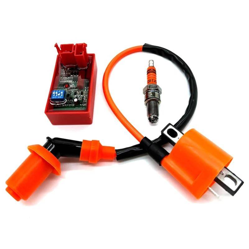 Encendido Motocicleta Zündungen Für ATV CG125 CG150 CG200 Dirt Pit Bike Scooter D8TJC Zündkerze AC 6PIN CDI Geschwindigkeitsbegrenzung DIP-Schalter Zündspule Kit von NZGZLMMETK