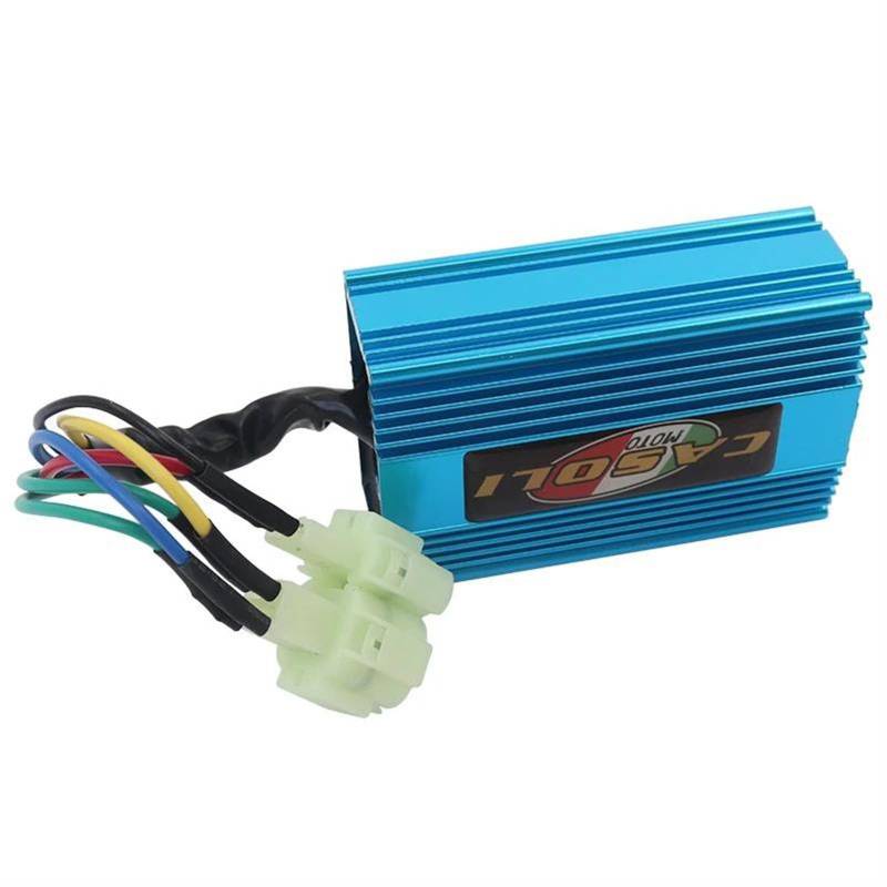 Encendido Motocicleta Zündungen Für GY6 50CC 125CC 150CC Dirt Bike Pit Bike ATV Quad Buggy AC/DC Zünder 6 Pins Racing Keine Geschwindigkeit Begrenzung CDI Box(Blue AC CDI) von NZGZLMMETK
