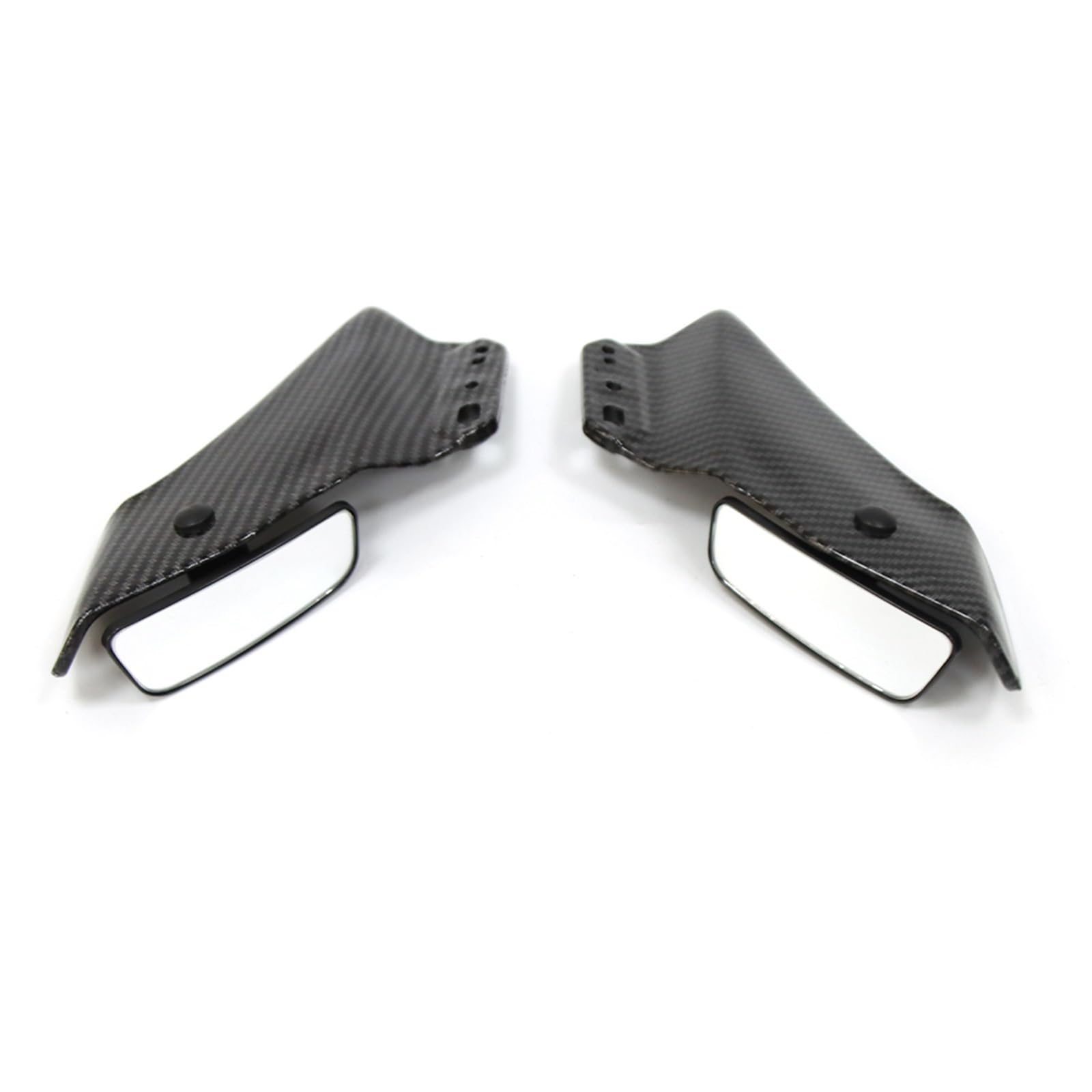 Motorrad Rückspiegel Rückseitenspiegel Für Kawasaki Für ZX-6R Für ZX6R Für ZX 6R Motorrad Einstellbare Seite Flügel Spoiler Verkleidung Universal Rückspiegel(Glossy Carbon Look) von NZGZLMMETK