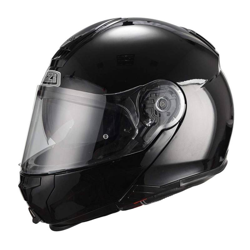 NZI Combi Duo Hochklappen Motorradhelm, Glanz Schwarz, Größe S von NZI