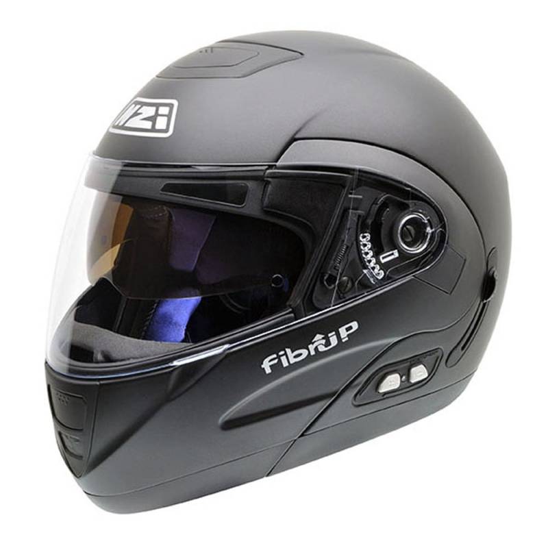 NZI Fibrup PH Motorradhelm, Schwarz Matte, 64 cm von NZI