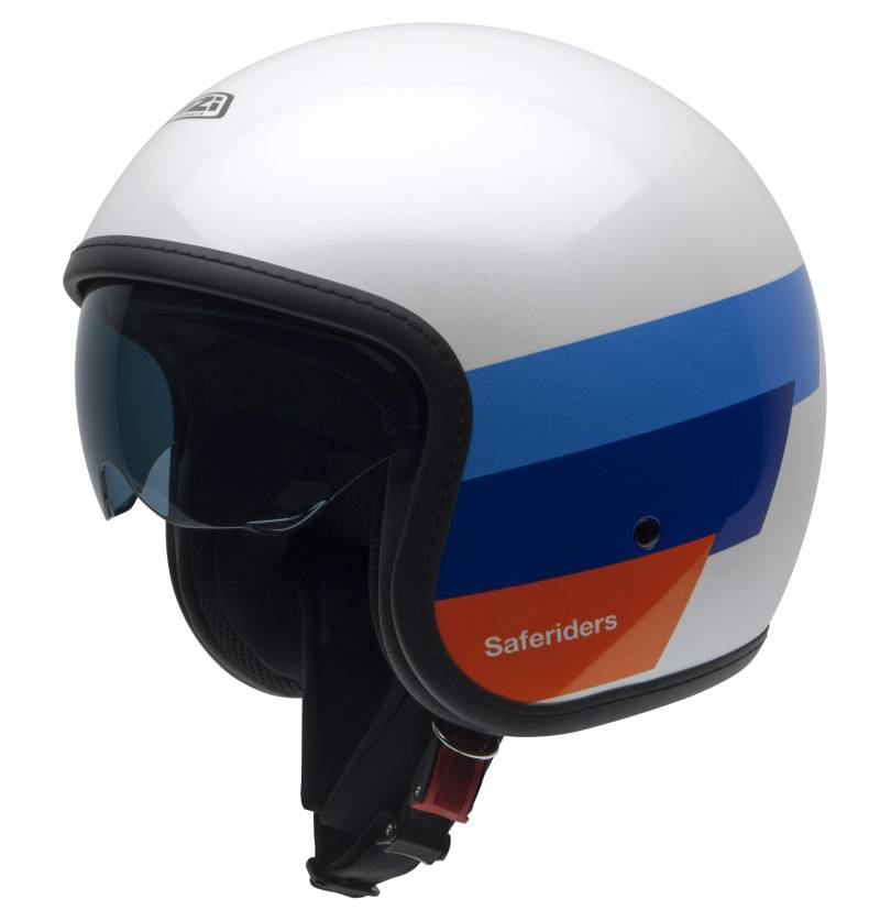 NZI Rolling3 Sun Grafik Offenes Gesicht Motorradhelm, Glanz W-Saferiders, Größe XL von NZI