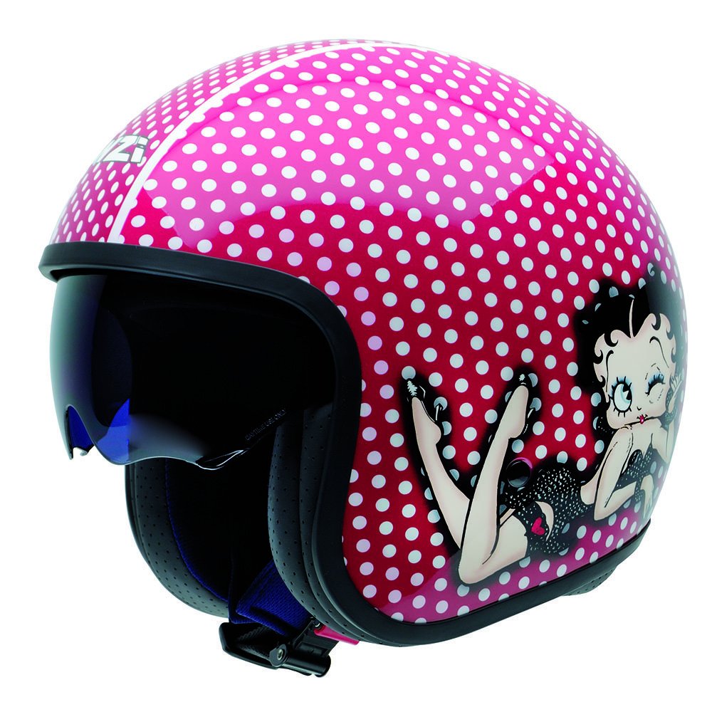 NZI Rolling by Betty Boop Motorradhelm, Mehrfarbig Sun Betty Boop Dots, 55-56 NZI Rolling by Betty Boop Motorradhelm, Mehrfarbig Sun Betty Boop Dots, 55-56 von NZI