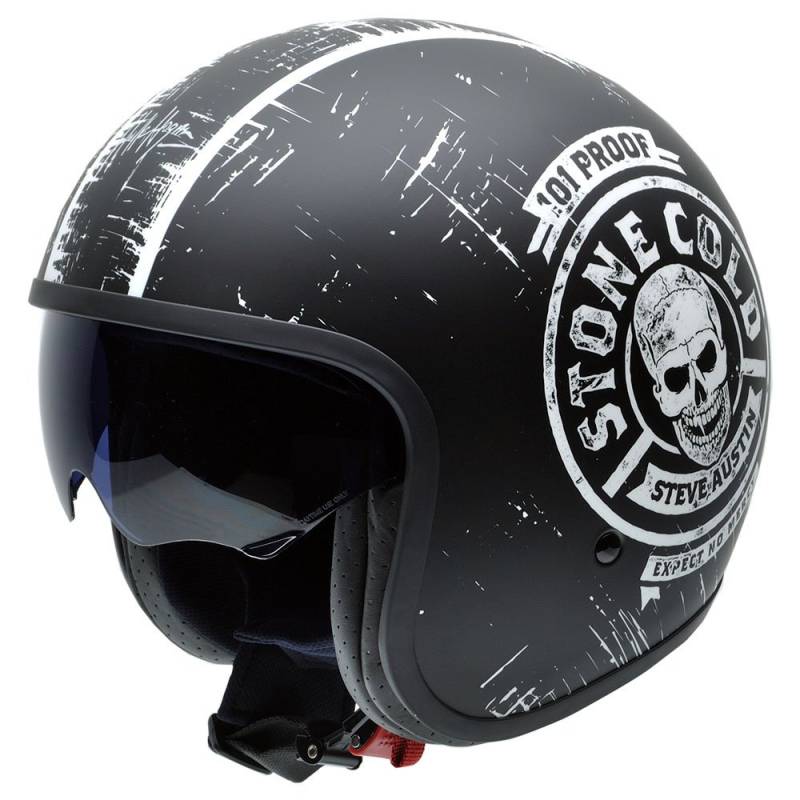 NZI Rolling by Superstars WWE Motorradhelm, Mehrfarbig Steve Austin Dekoration, 58-59 von NZI