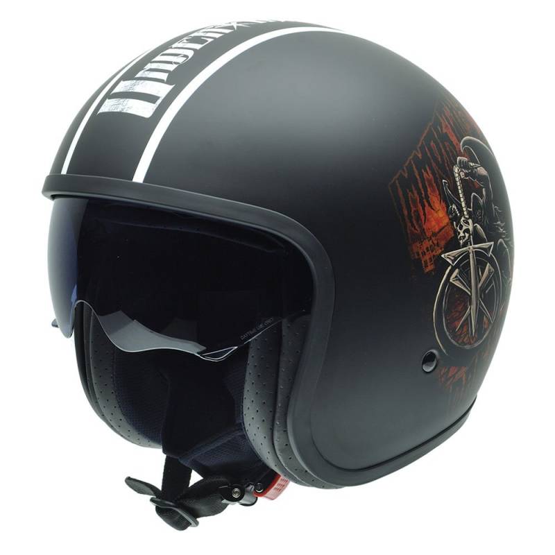 NZI Rolling by Superstars WWE Motorradhelm, Mehrfarbig Undertaker Dekoration, 57 von NZI